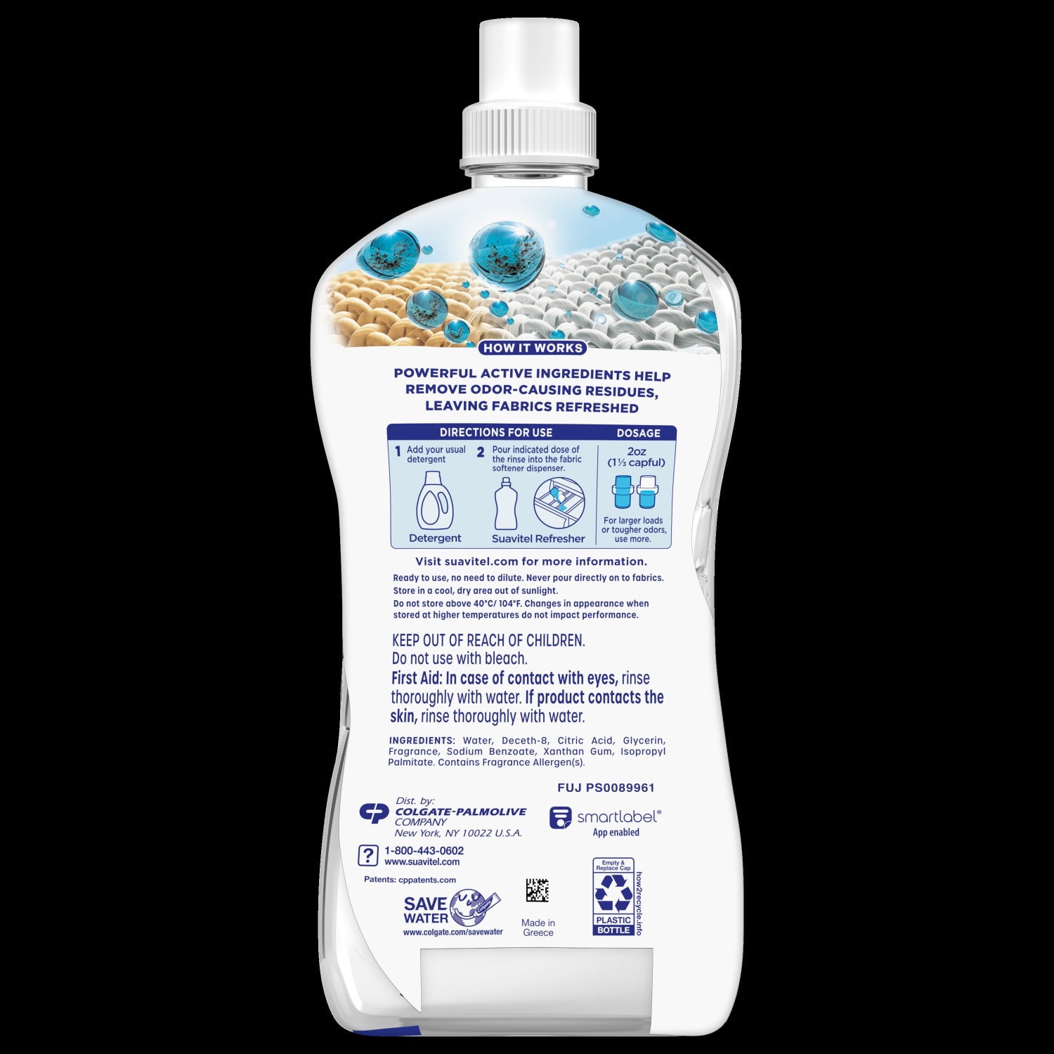 Suavitel Refresher Fabric Rinse, Ocean Fresh Scent, 25.5 Oz, Case Of 10 Bottles - Image 5