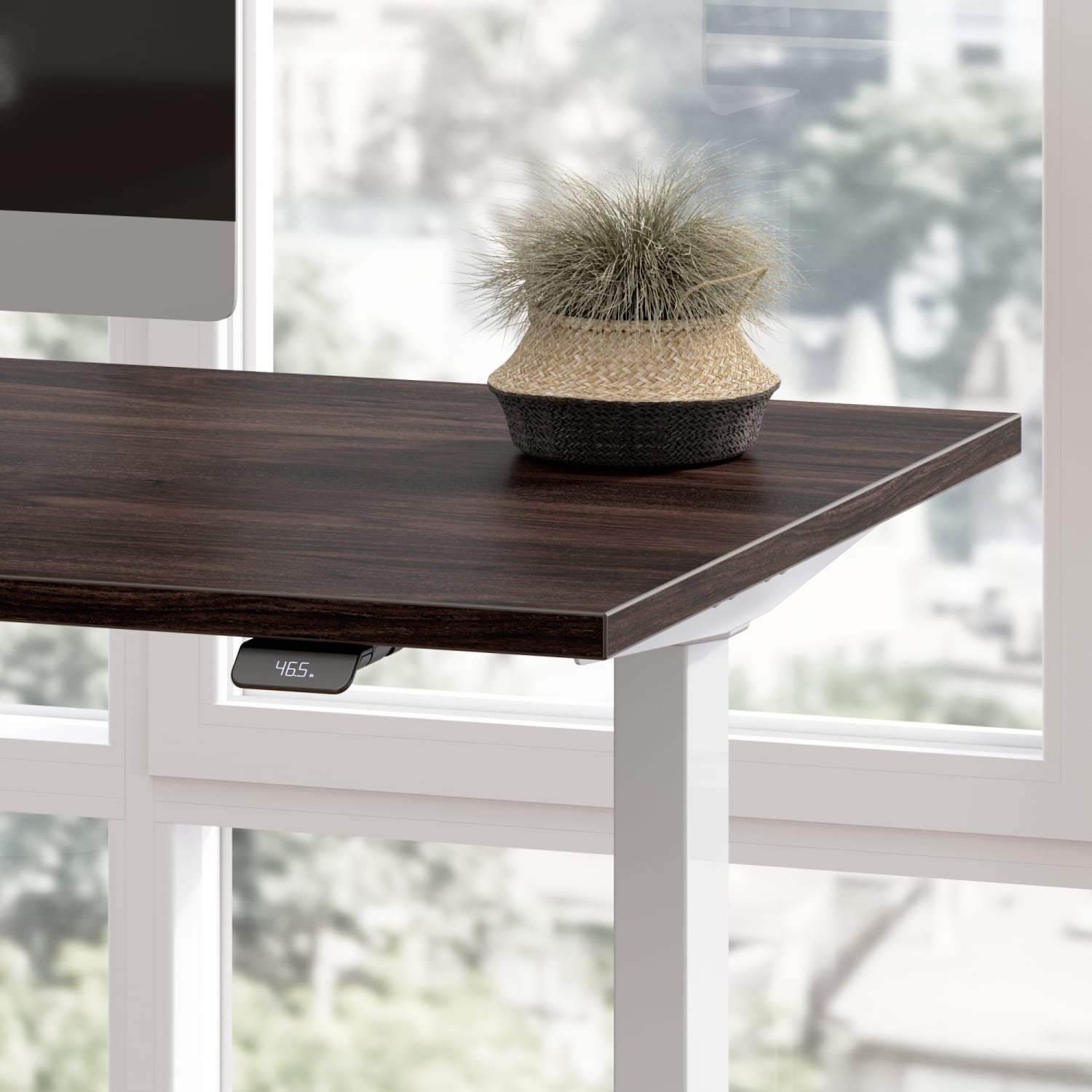 Bush Business Furniture Move 40 Series Electric 48inW Height-Adjustable Standing Desk, Black Walnut/Cool Gray Metallic, Standard Delivery - Image 5