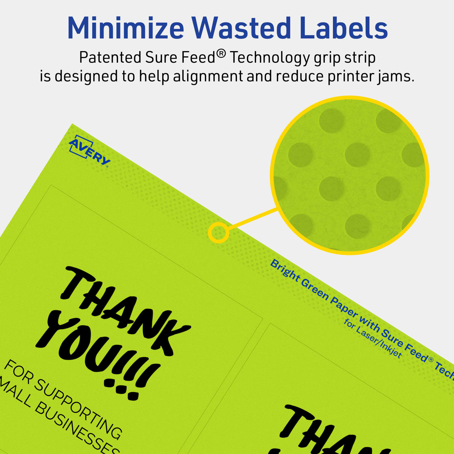 Avery Printable Labels With Sure Feed Technology, 94100-BGP20, Square, 4in x 4in, Matte Bright Green, Pack of 80 - Image 5