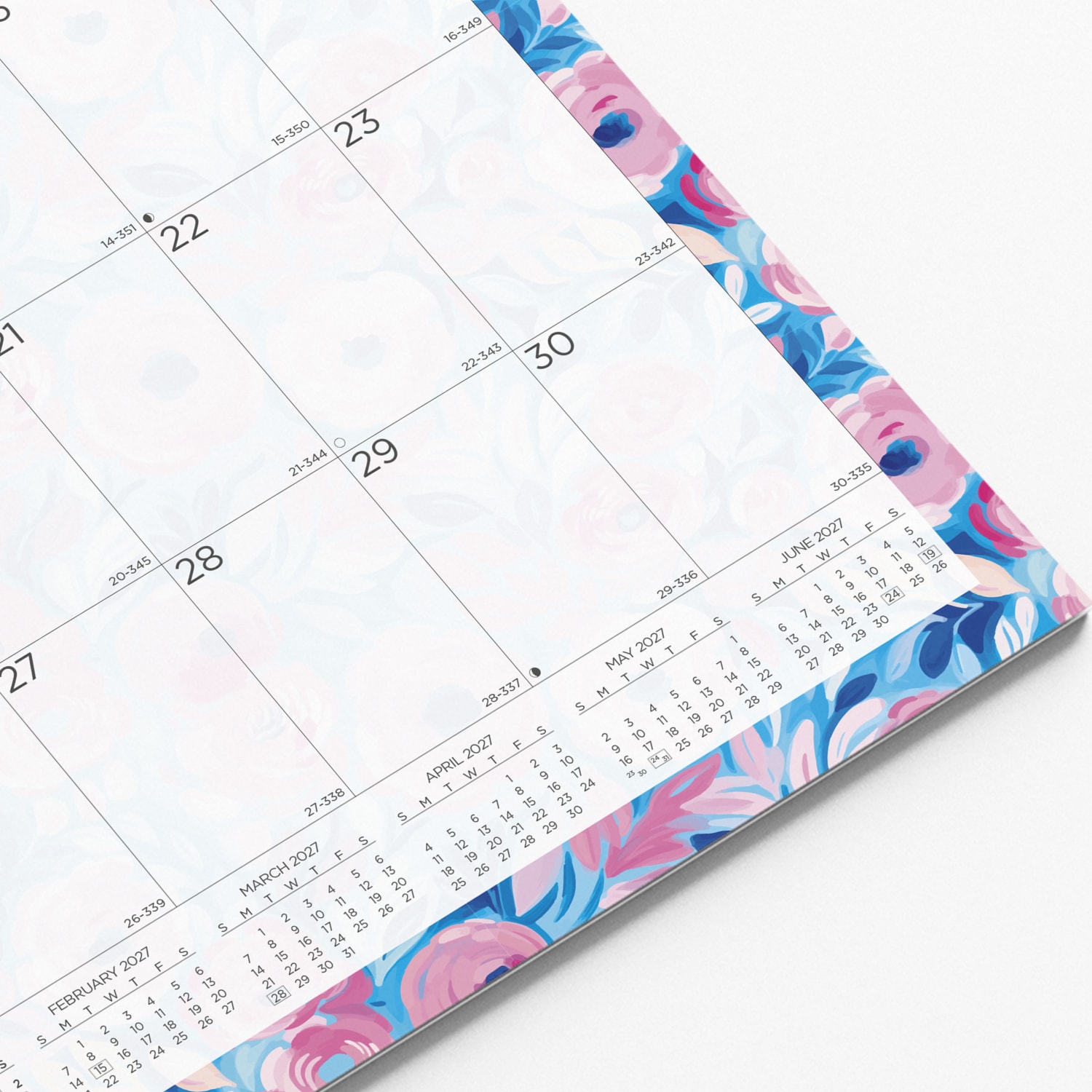 2027 Blueline Colorful Monthly Wall Calendar, 12in x 17in, Floral, January To December, C173128, Total Qty 1 - Image 5