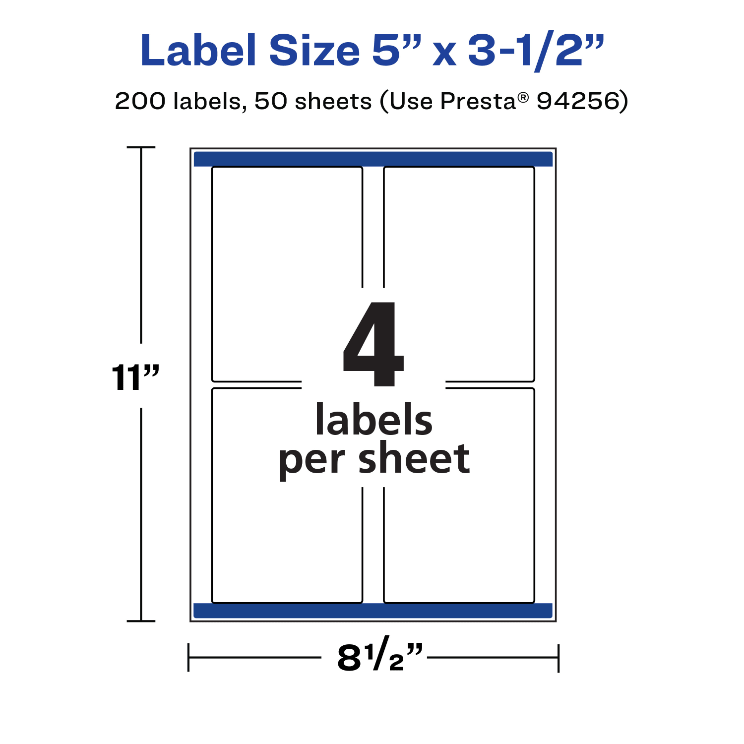 Avery Waterproof Permanent Labels With Sure Feed, 94256-WMF50, Rectangle, 5in x 3-1/2in, White, Pack Of 200 - Image 6
