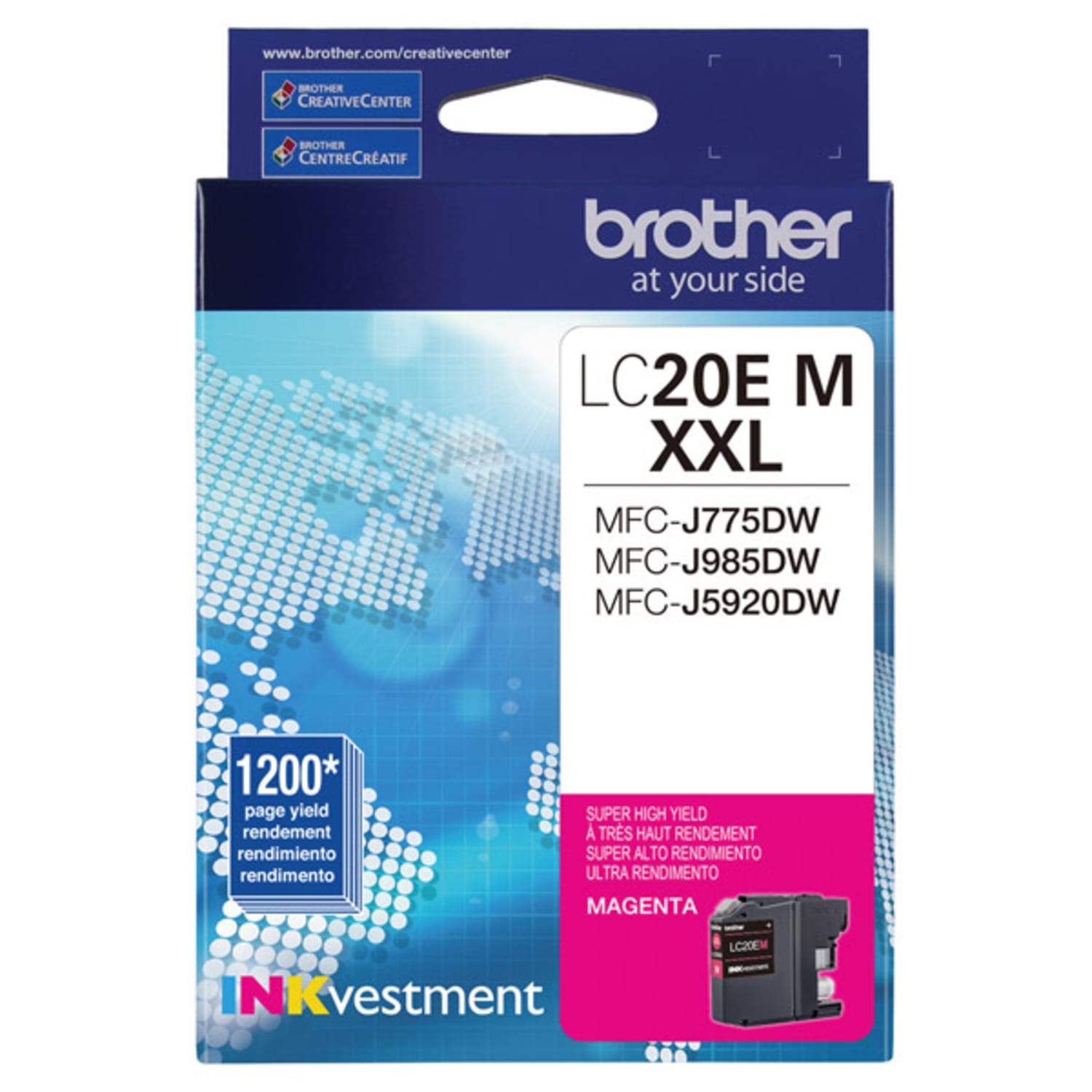 Brother LC20 Magenta Extra-High-Yield Ink Cartridge, LC20EM - Image 3