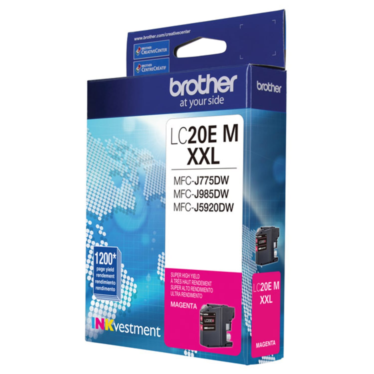 Brother LC20 Magenta Extra-High-Yield Ink Cartridge, LC20EM - Image 4