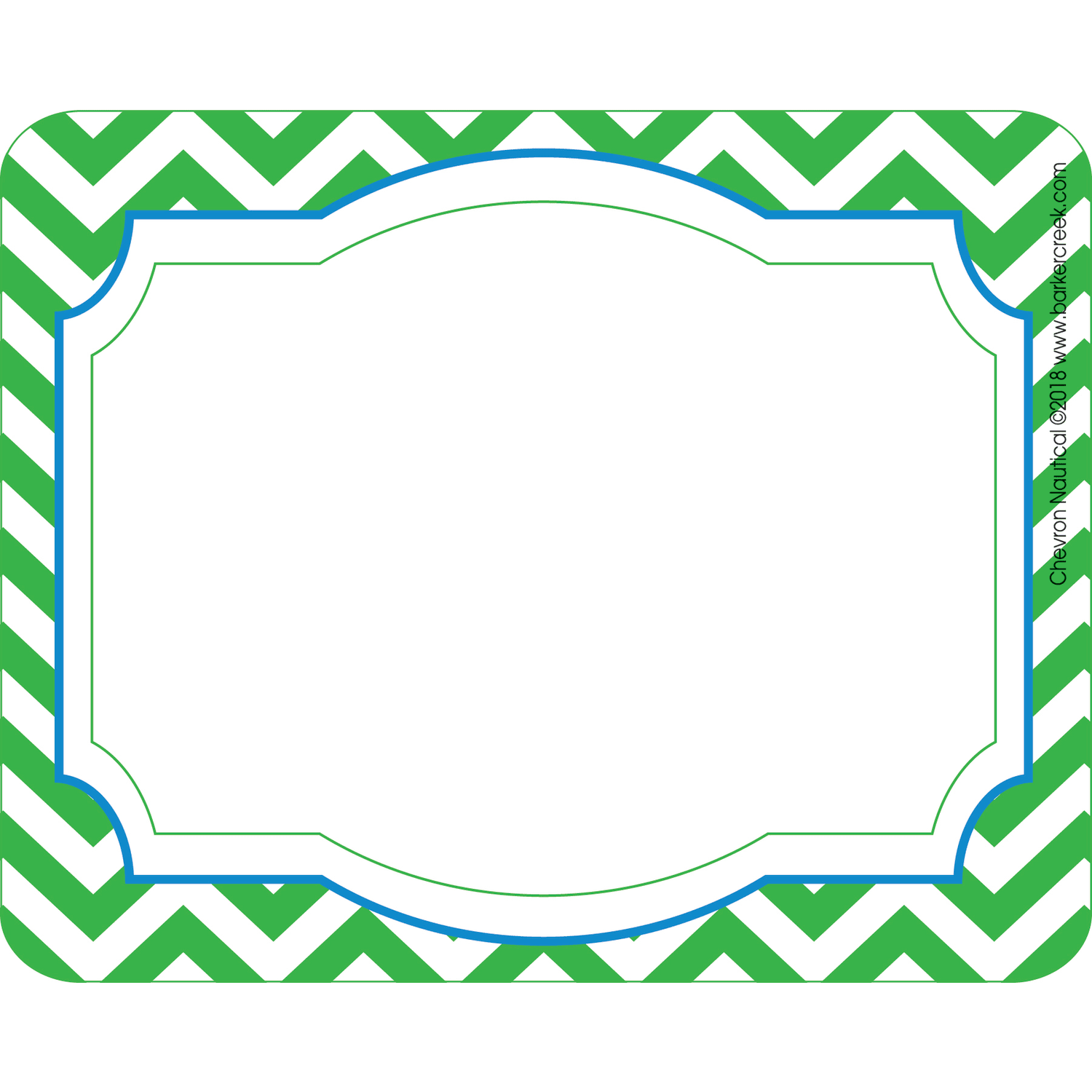 Barker Creek Name Tags, 2 -3/4" x 3 1/2", Nautical Chevron, 45 Name Tags Per Pack, Case Of 2 Packs - Image 4