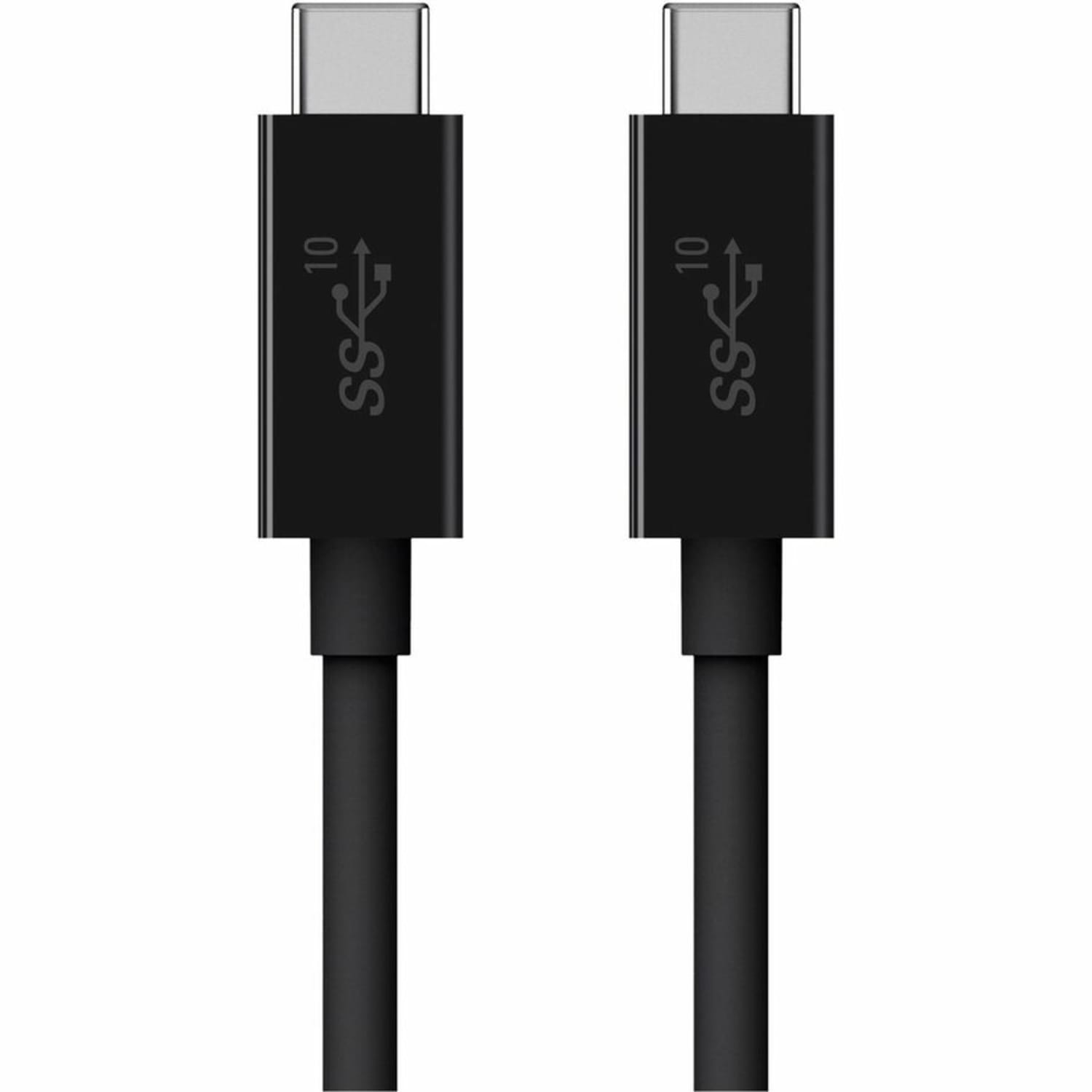 Belkin USB-C to USB-C Cable - 3.1 USB-C - 10 Gbps Data Transfer - 100 Watt - 1 Meter/3.3ft - Black - 3.28 ft USB Data Transfer Cable - Image 3