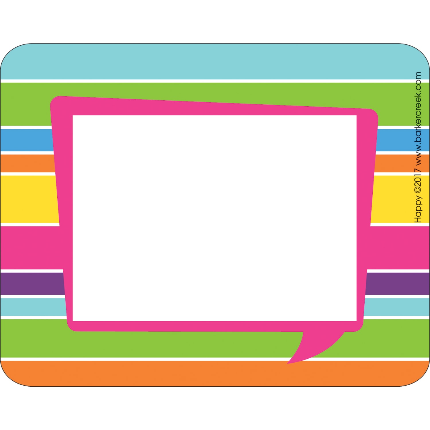 Barker Creek Name Tags, 2 -3/4" x 3 1/2", Happy, 45 Name Tags Per Pack, Case Of 2 Packs - Image 4