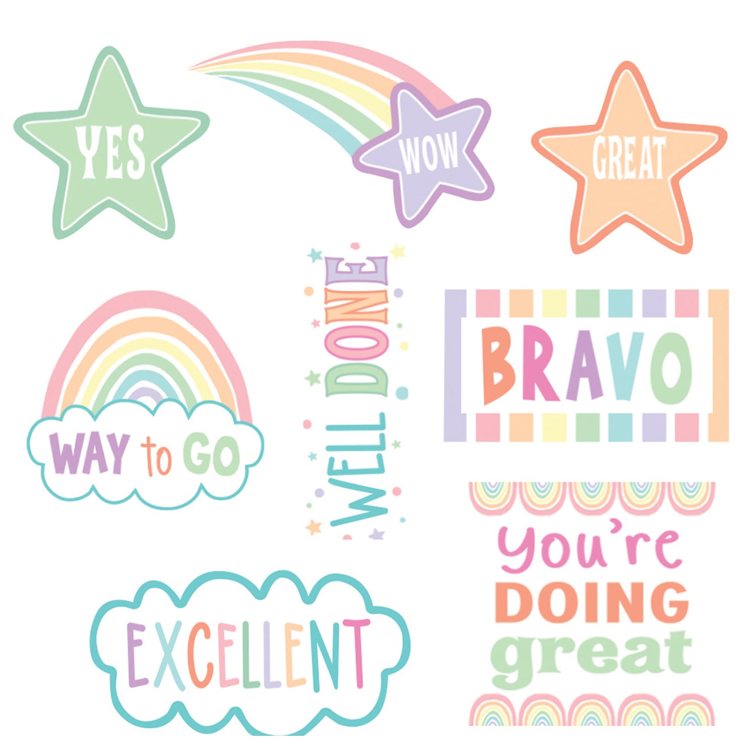Teacher Created Resources Stickers, Pastel Pop, 120 Stickers Per Pack, Set Of 12 Packs - Image 4