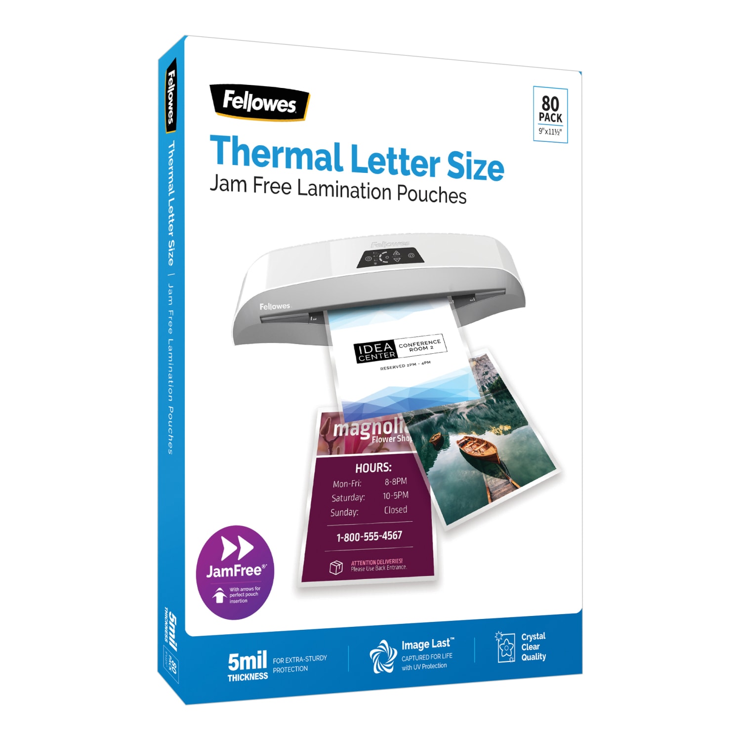 Fellowes ImageLast Premium UV Thermal Laminating Pouches, Letter Size, 5 Mil, 9in x 11-1/2in, Clear, Pack Of 80 Pouches - Image 3