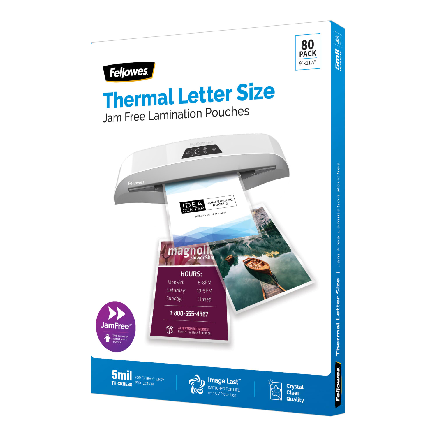 Fellowes ImageLast Premium UV Thermal Laminating Pouches, Letter Size, 5 Mil, 9in x 11-1/2in, Clear, Pack Of 80 Pouches - Image 4