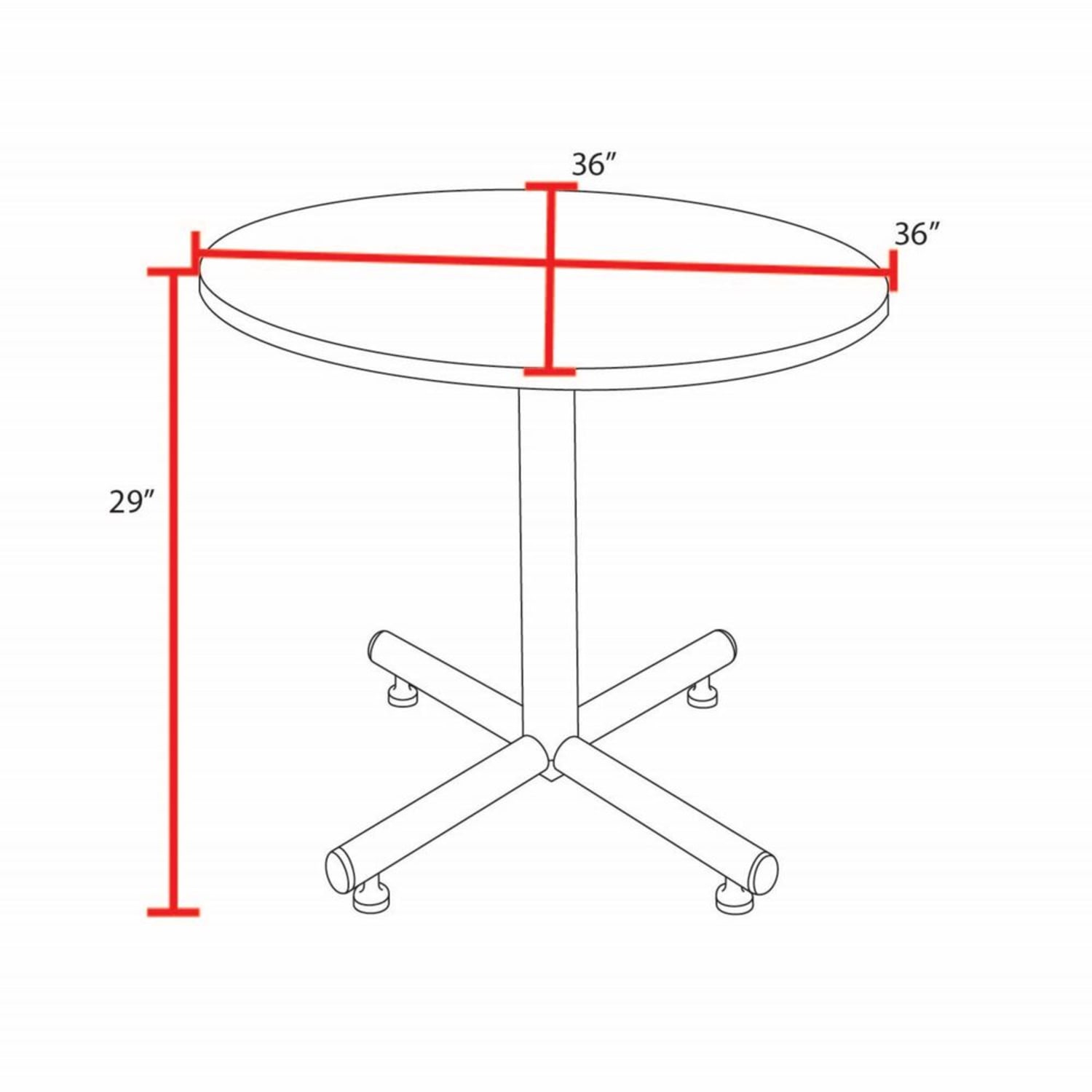 Regency Kobe X-Base Round Breakroom Table, 29inH x 36inW x 36inD, White - Image 4