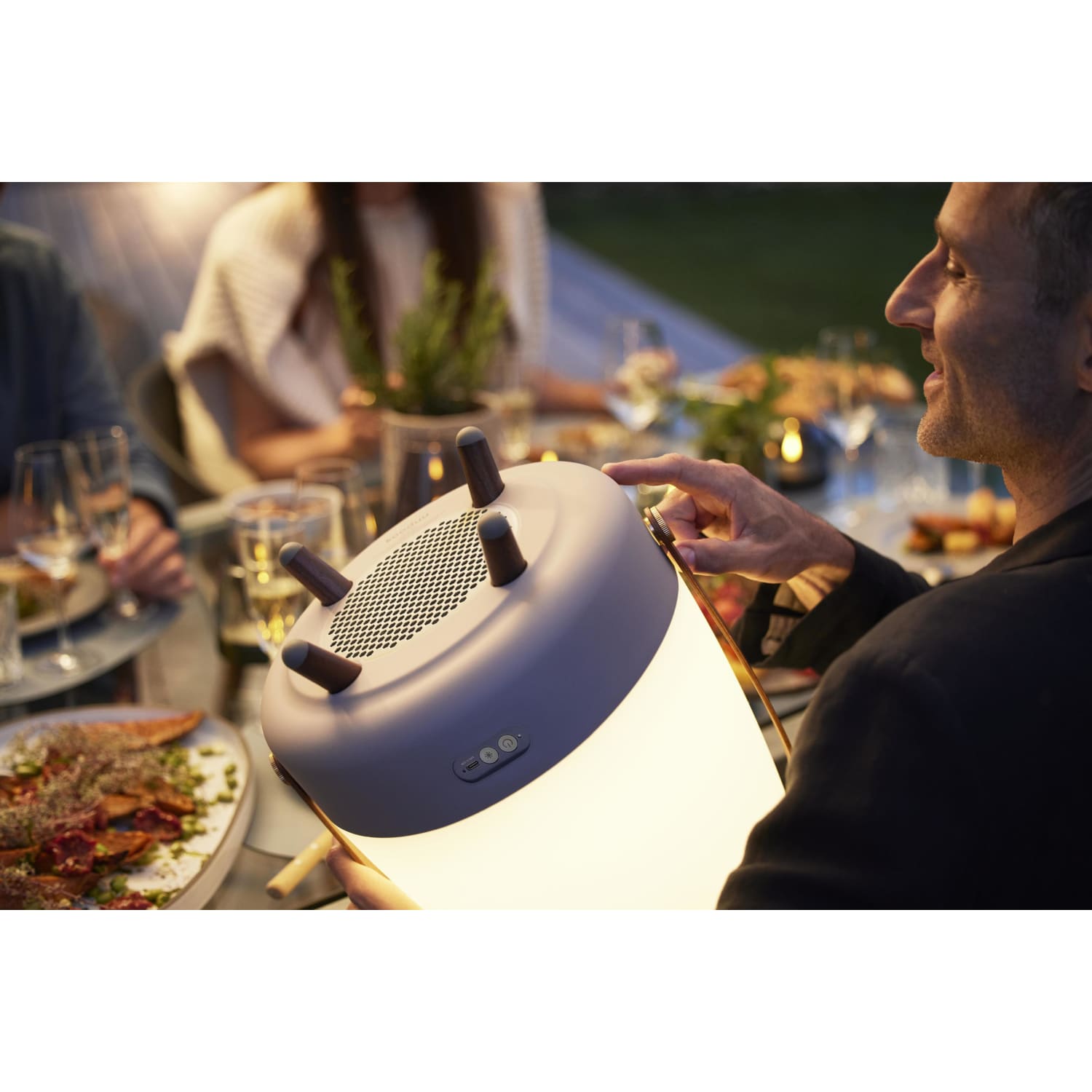 Kooduu Lite Up Play Cordless Indoor/Outdoor JBL Speaker Lamp, Ocean - Image 4