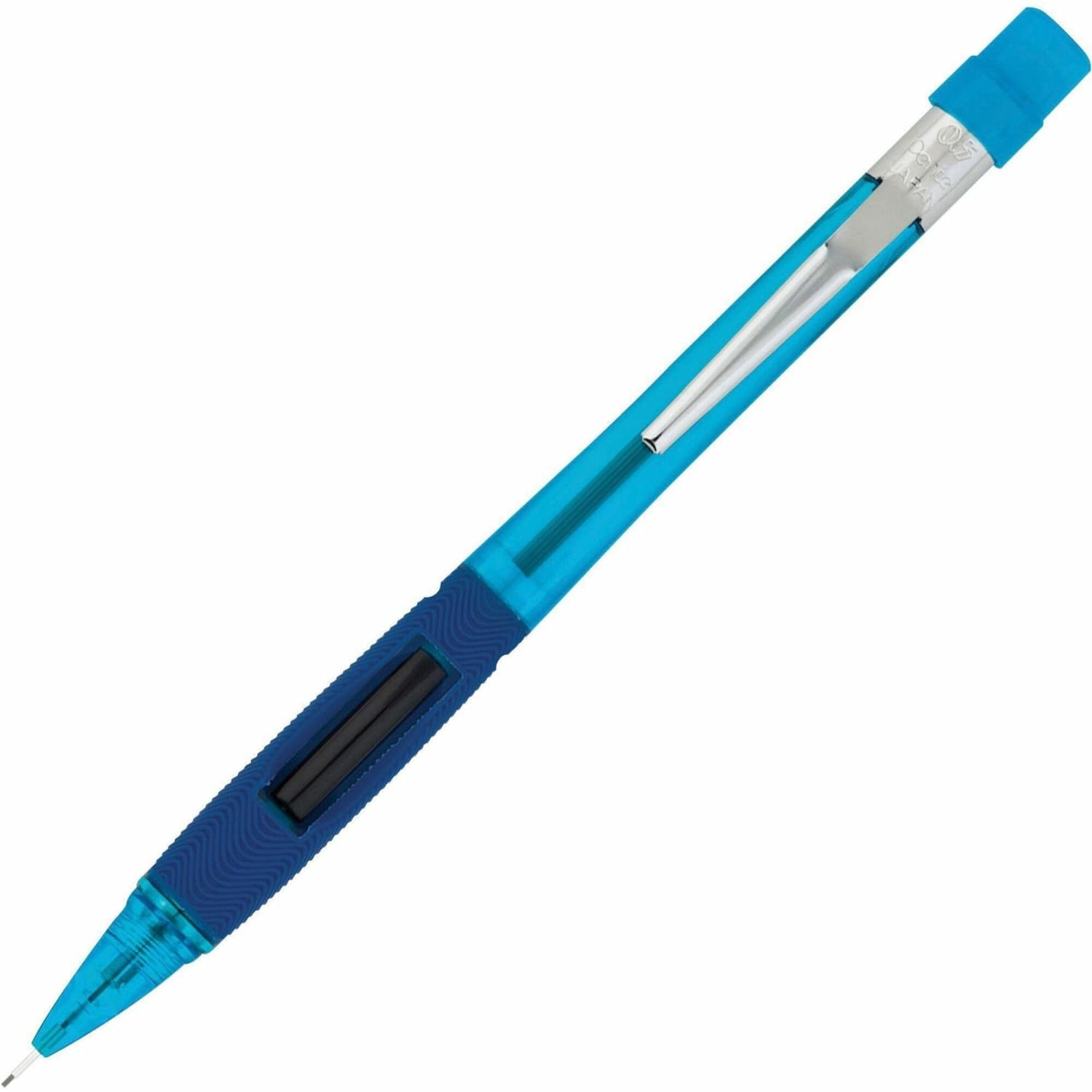 Pentel Quicker-Clicker Mechanical Pencil, 0.5 mm, Transparent Blue - Image 3