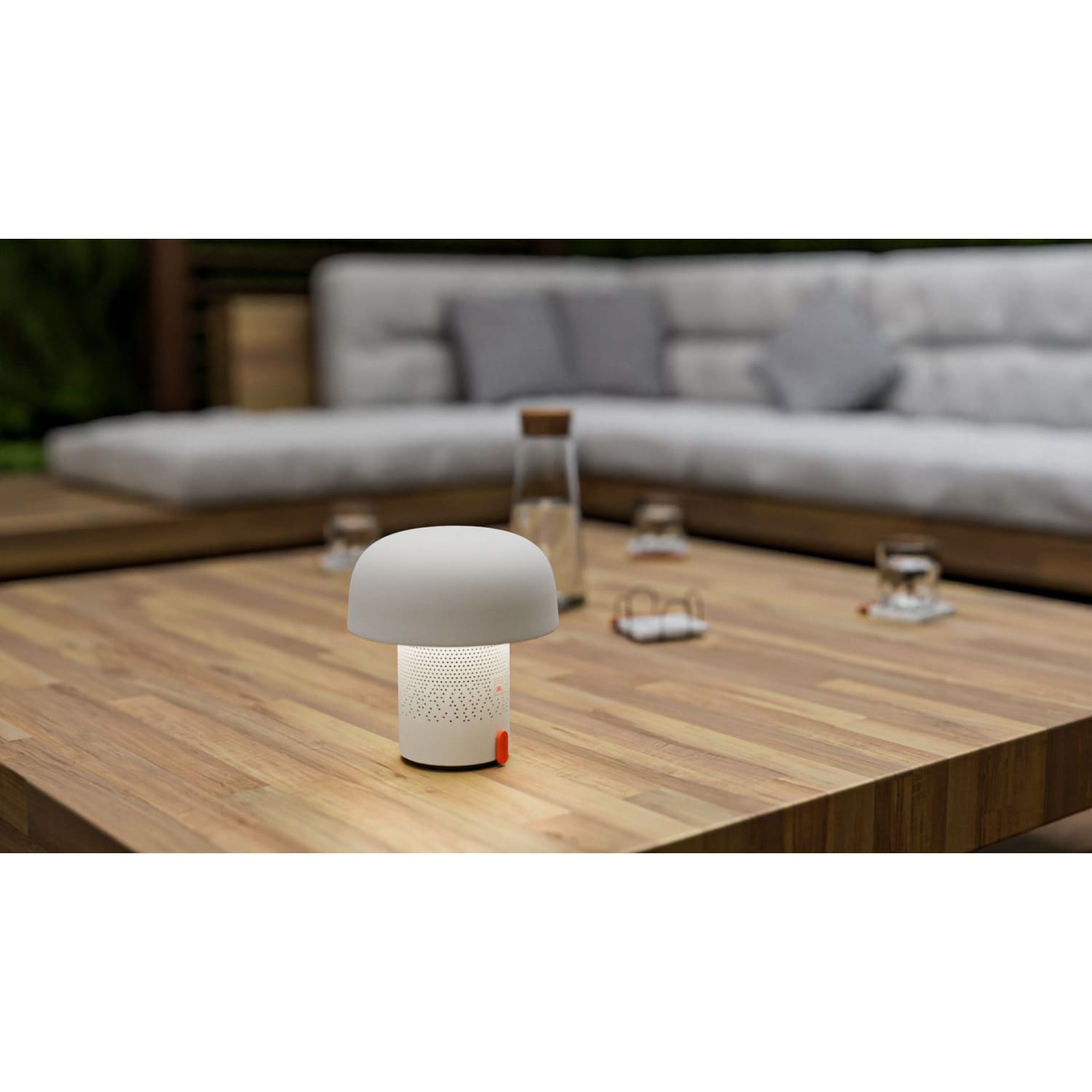 Kooduu Sensa Play Cordless Indoor/Outdoor JBL Speaker Lamp, White - Image 3