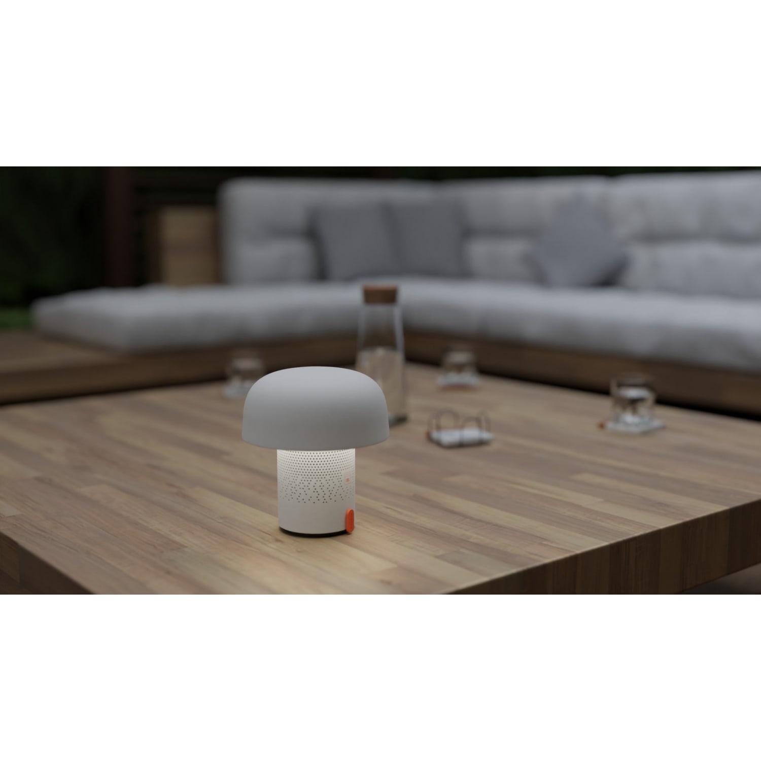 Kooduu Sensa Play Cordless Indoor/Outdoor JBL Speaker Lamp, White - Image 6