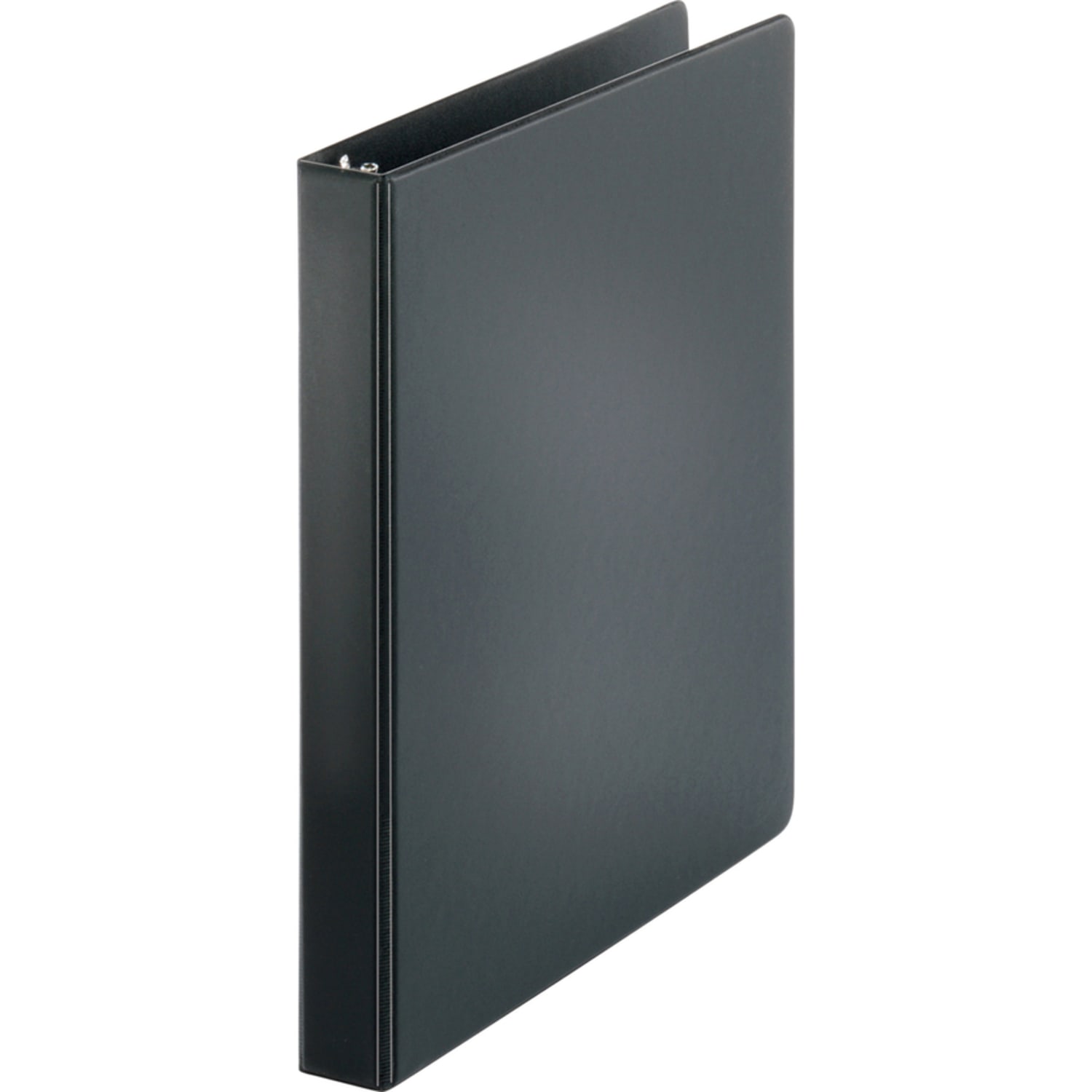 Business Source Basic 3-Ring Binder, 1in Round Rings, Black, Pack Of 12 - Image 4