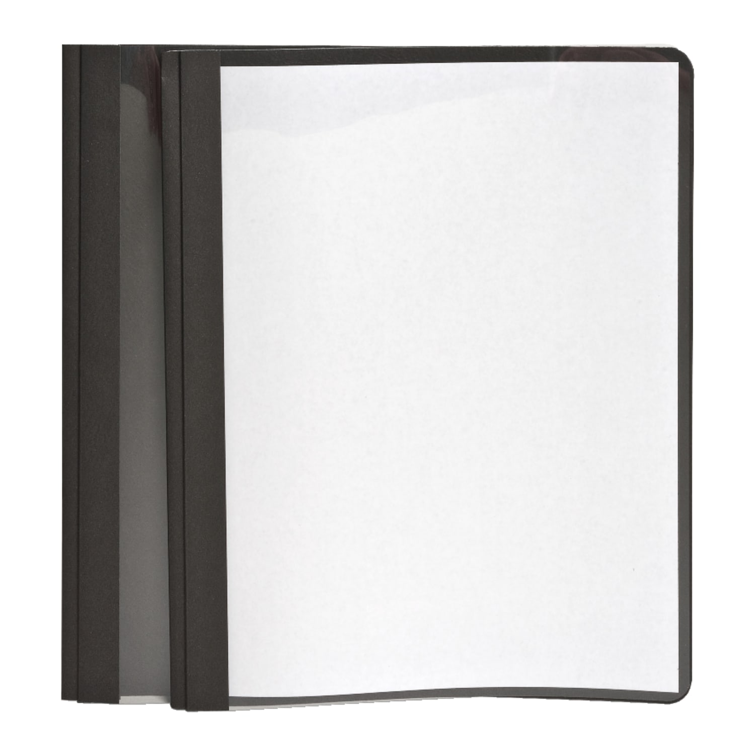 Oxford Clear-Front Report Covers, 8 1/2in x 11in, Black, Pack Of 25