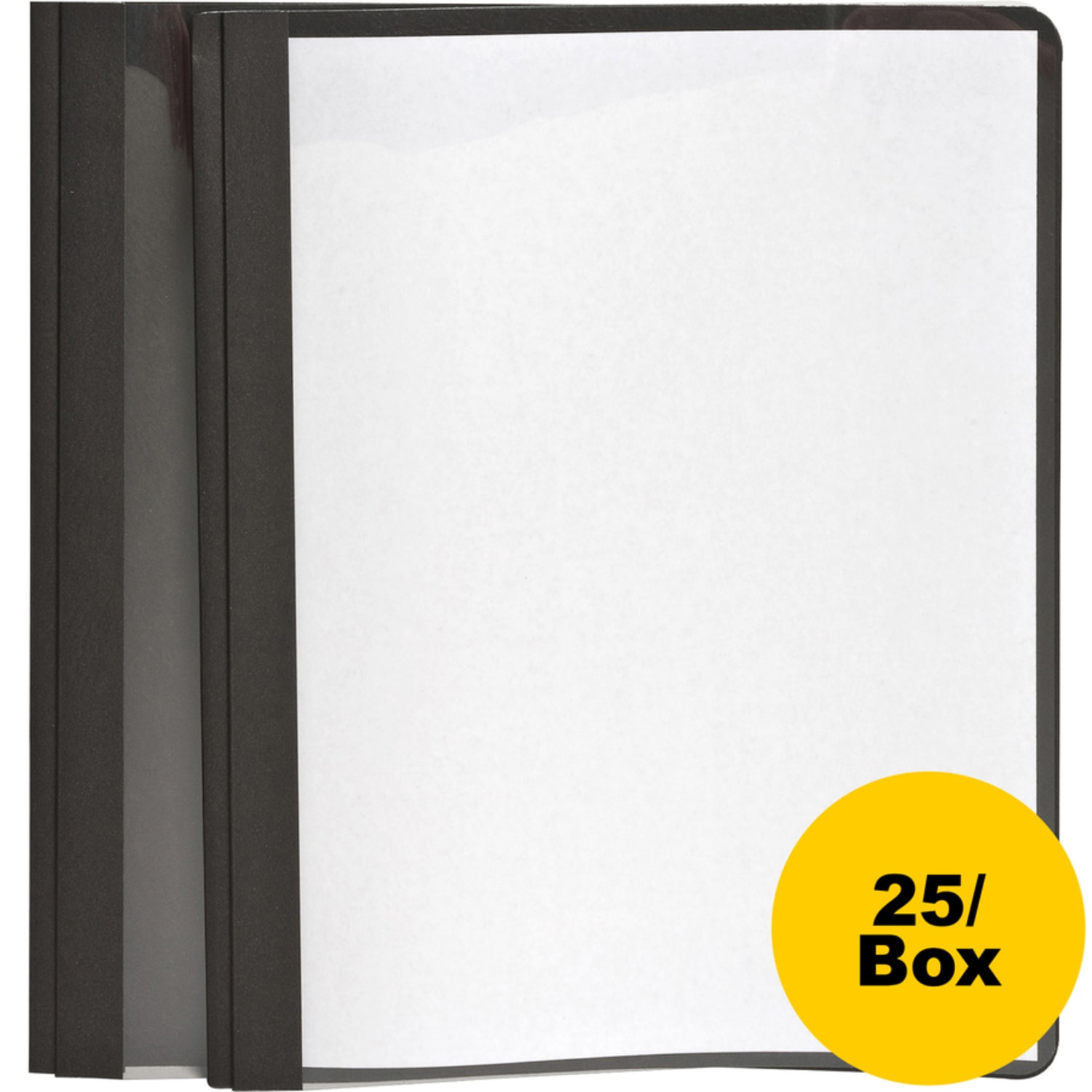 Oxford Clear-Front Report Covers, 8 1/2in x 11in, Black, Pack Of 25 - Image 5