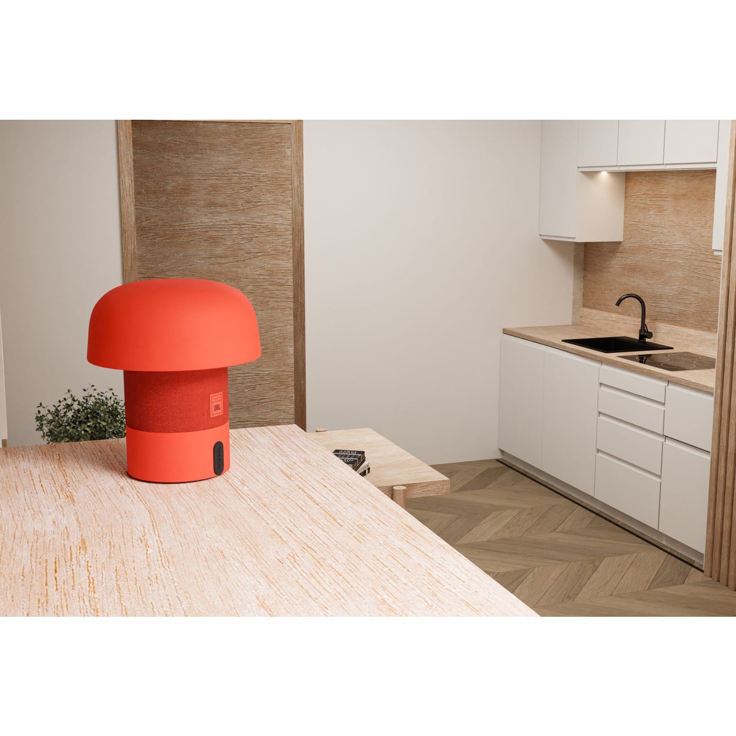 Kooduu Sensa Play Mini Cordless Indoor/Outdoor JBL Speaker Lamp, Orange - Image 3