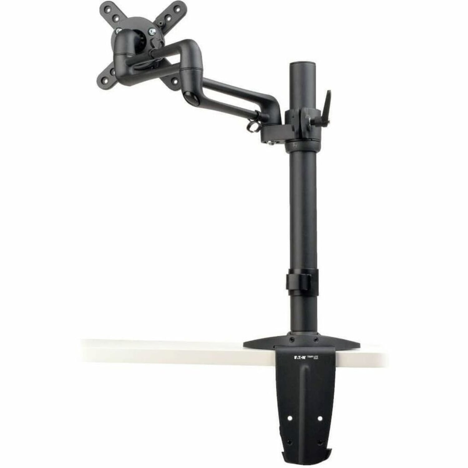 Tripp Lite Display LCD Flex Arm Desk Mount Monitor Stand Clamp 13in to 27in EA - Mounting kit (desk clamp mount, pole, bracket adapter, base plate) for LCD / plasma panel (full-motion) - steel - black - screen size: 13in-27in - desktop - Image 3