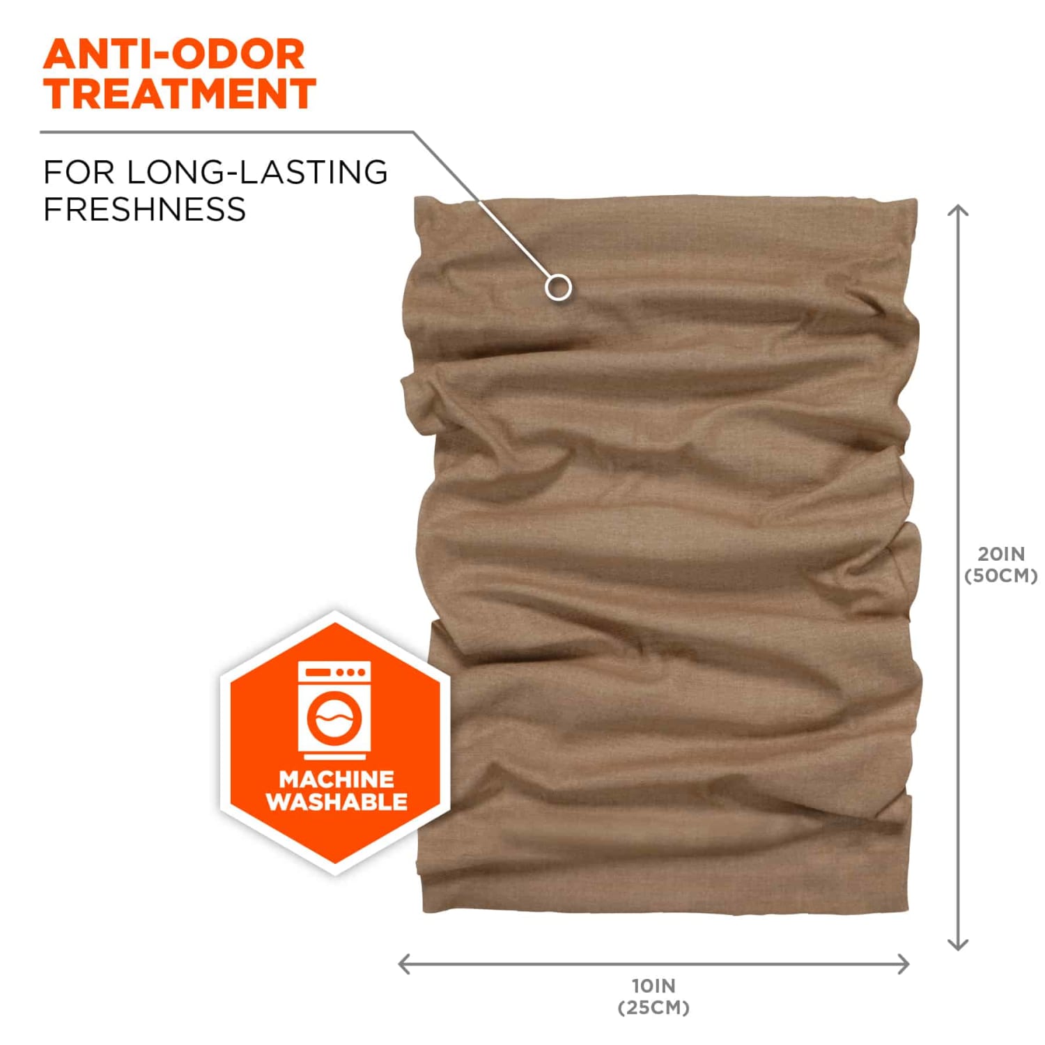 Ergodyne Chill-Its 6485 Multi-Band, Khaki Heather - Image 3