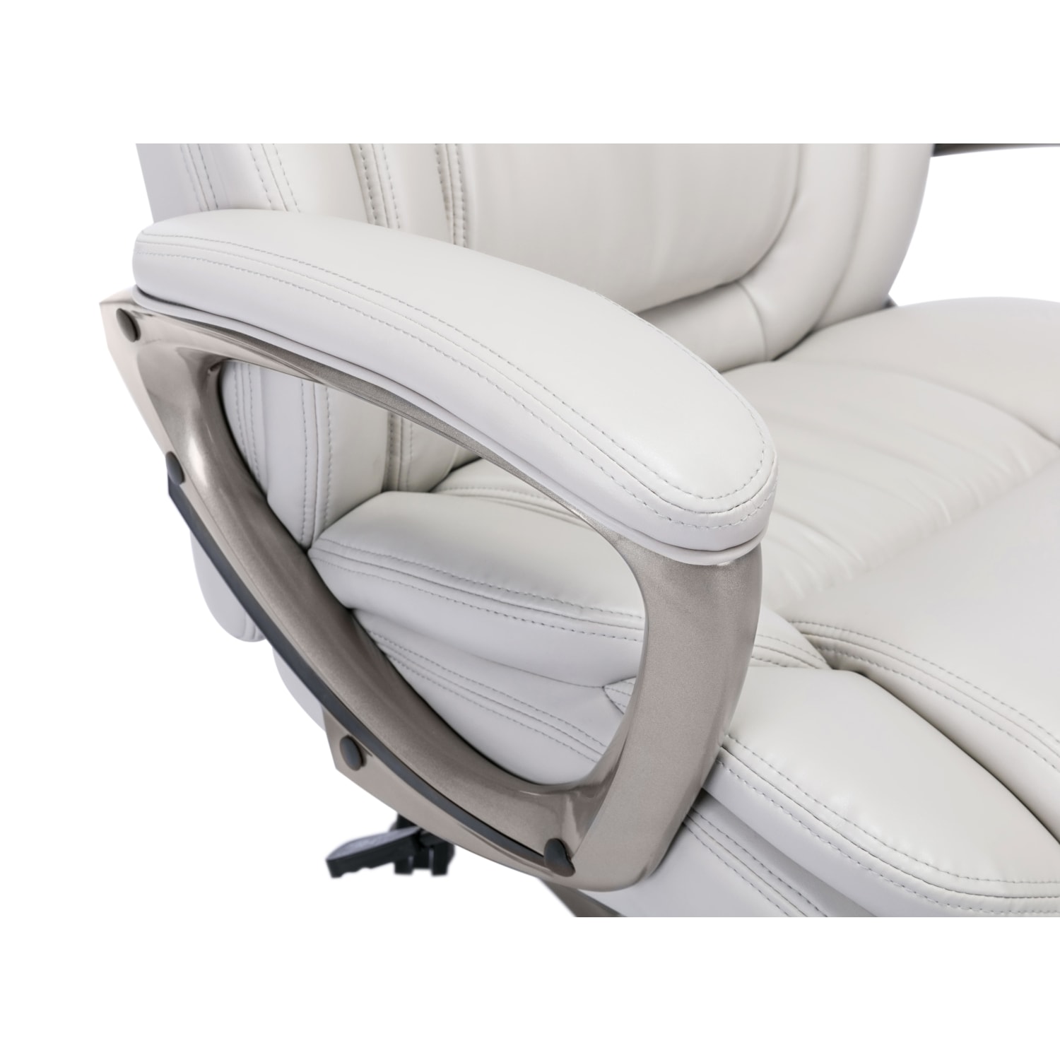 Serta Garret Ergonomic Bonded Leather High-Back Executive Chair, White - Image 8