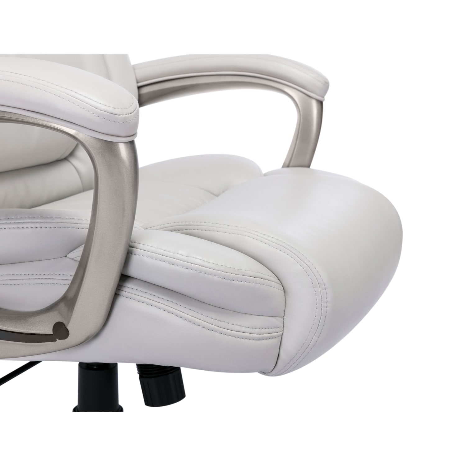 Serta Garret Ergonomic Bonded Leather High-Back Executive Chair, White - Image 9