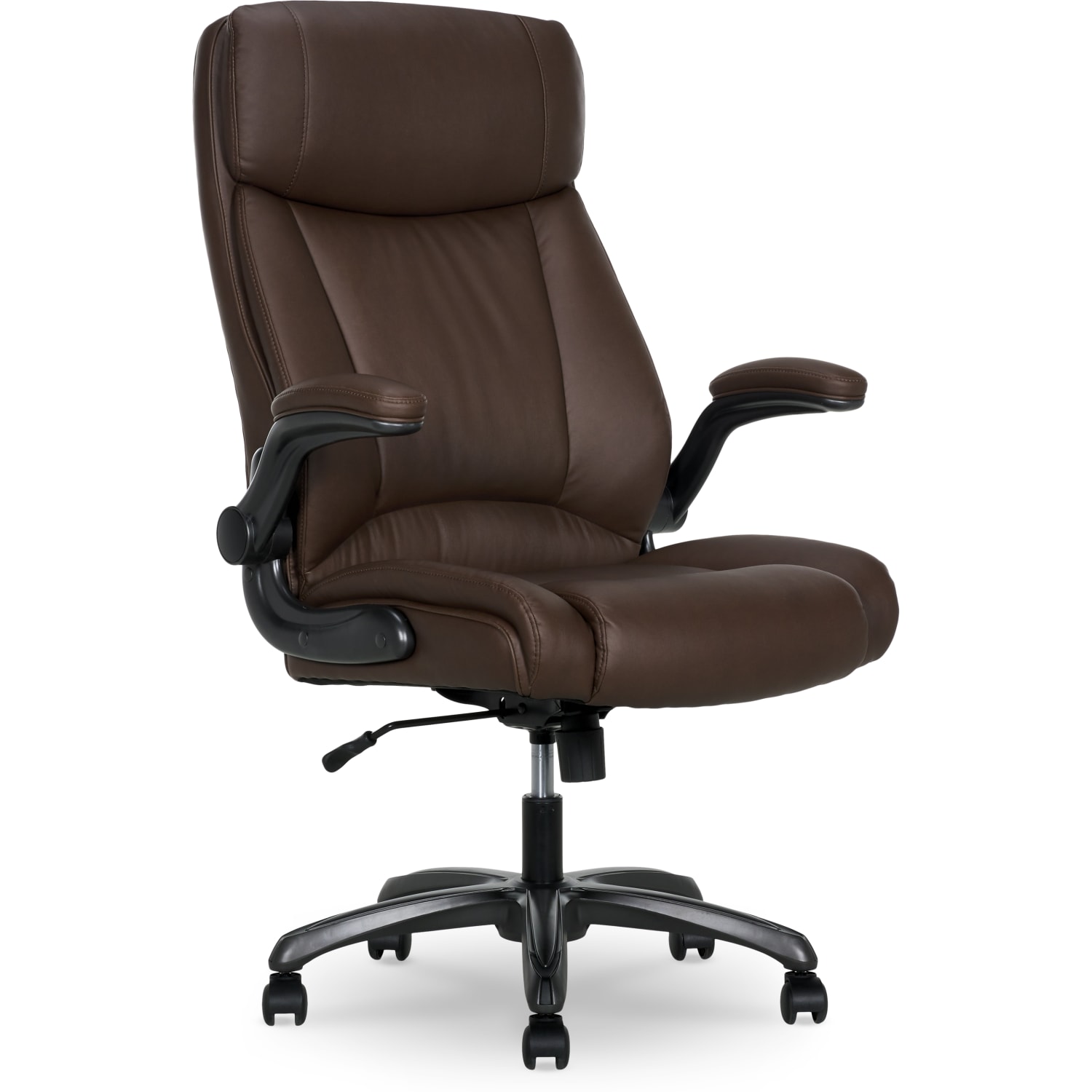Serta® Torrington Ergonomic High-Back Faux Leather Big & Tall Executive Office Chair, Dark Walnut Brown