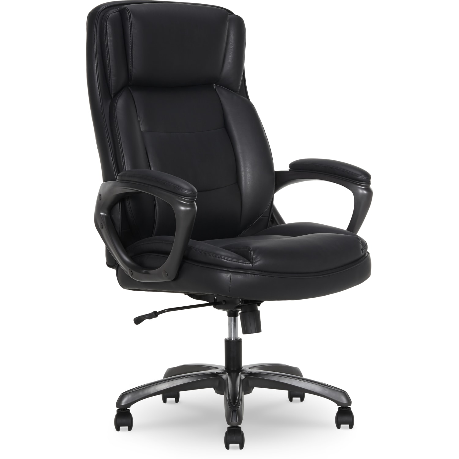 Thomasville Lansing Ergonomic High-Back Faux Leather Big & Tall Office Chair, Black
