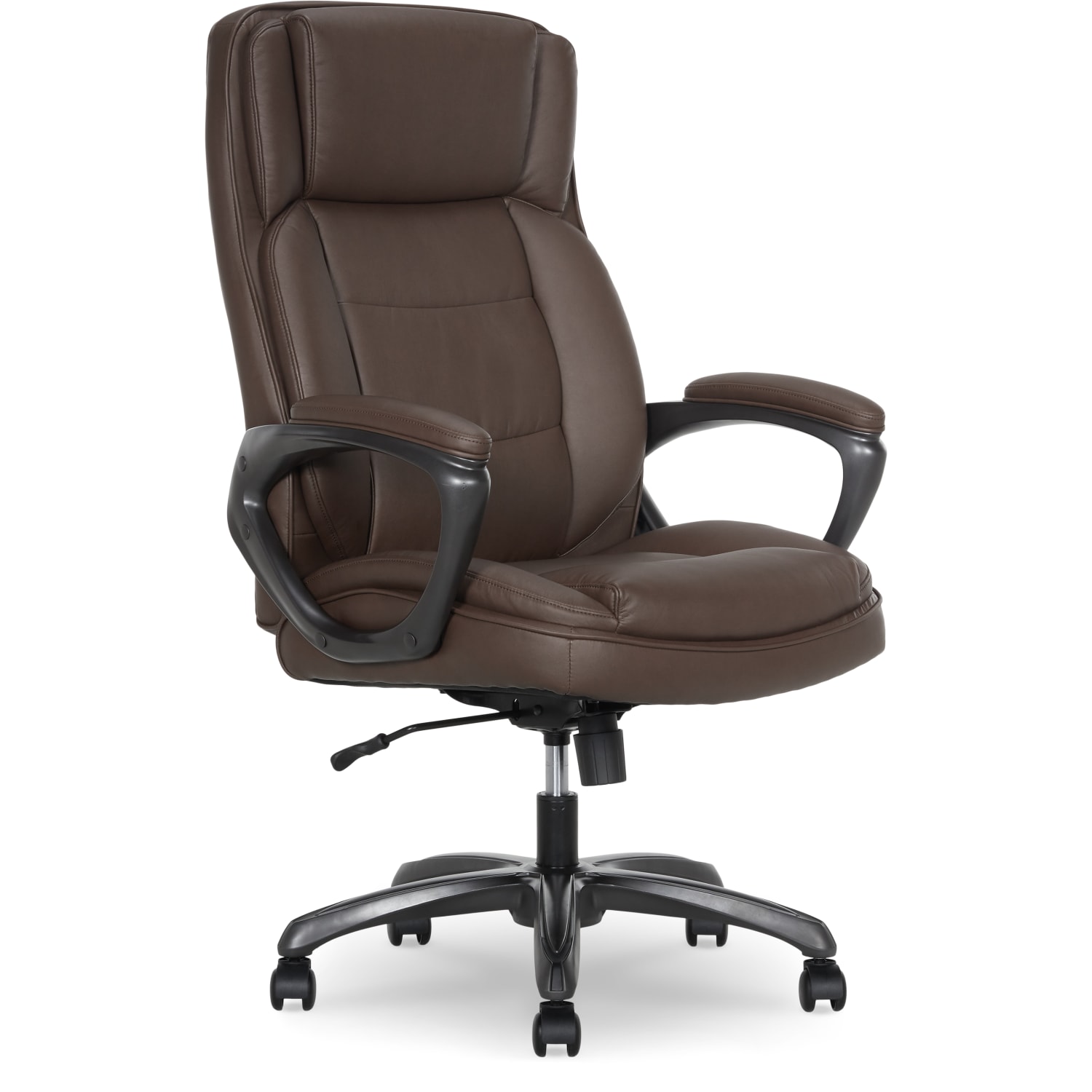 Thomasville Lansing Ergonomic High-Back Faux Leather Big & Tall Executive Office Chair, Dark Brown