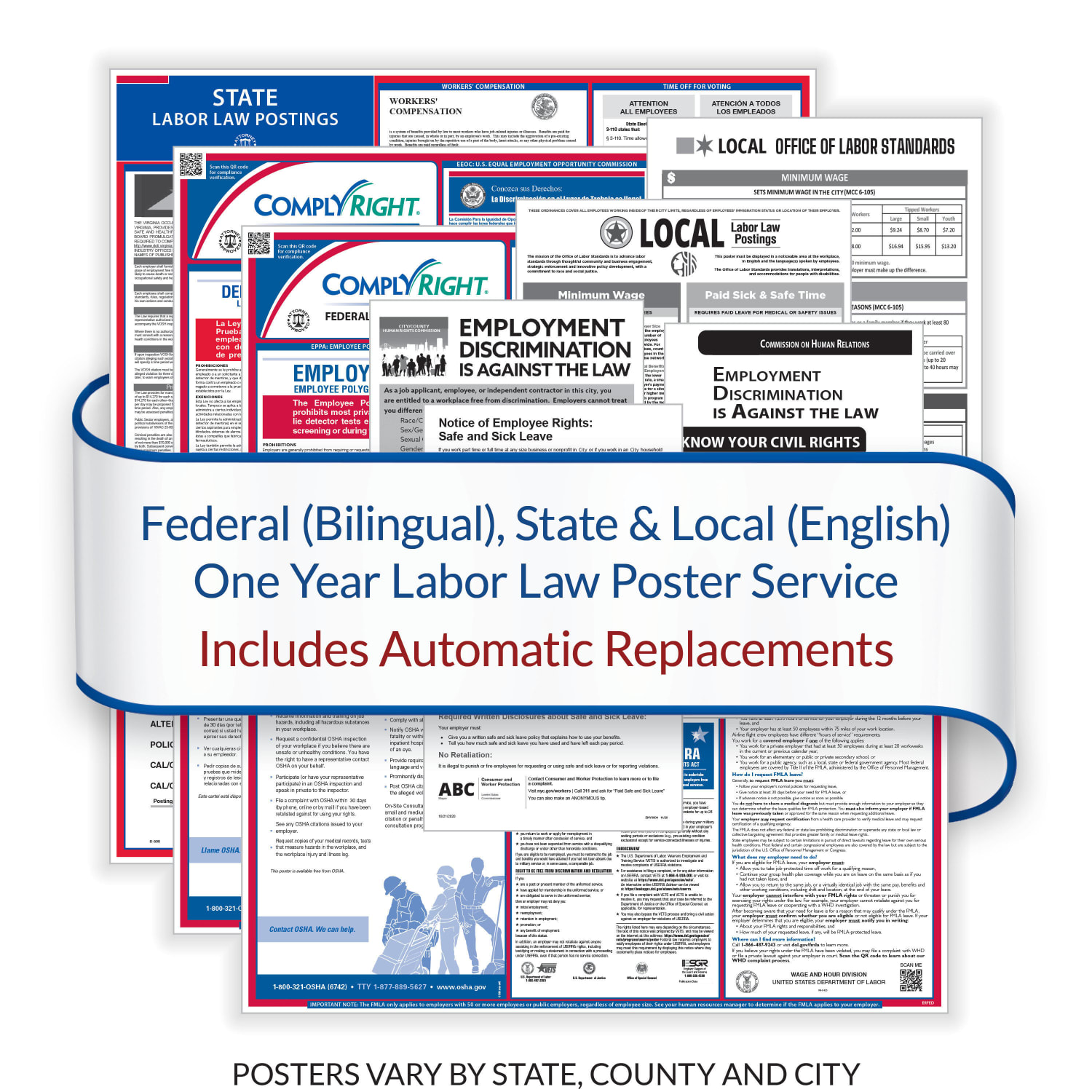 ComplyRight Federal (Bilingual), State and Local (English) Labor Law 1-Year Poster Service, Montana - Image 3