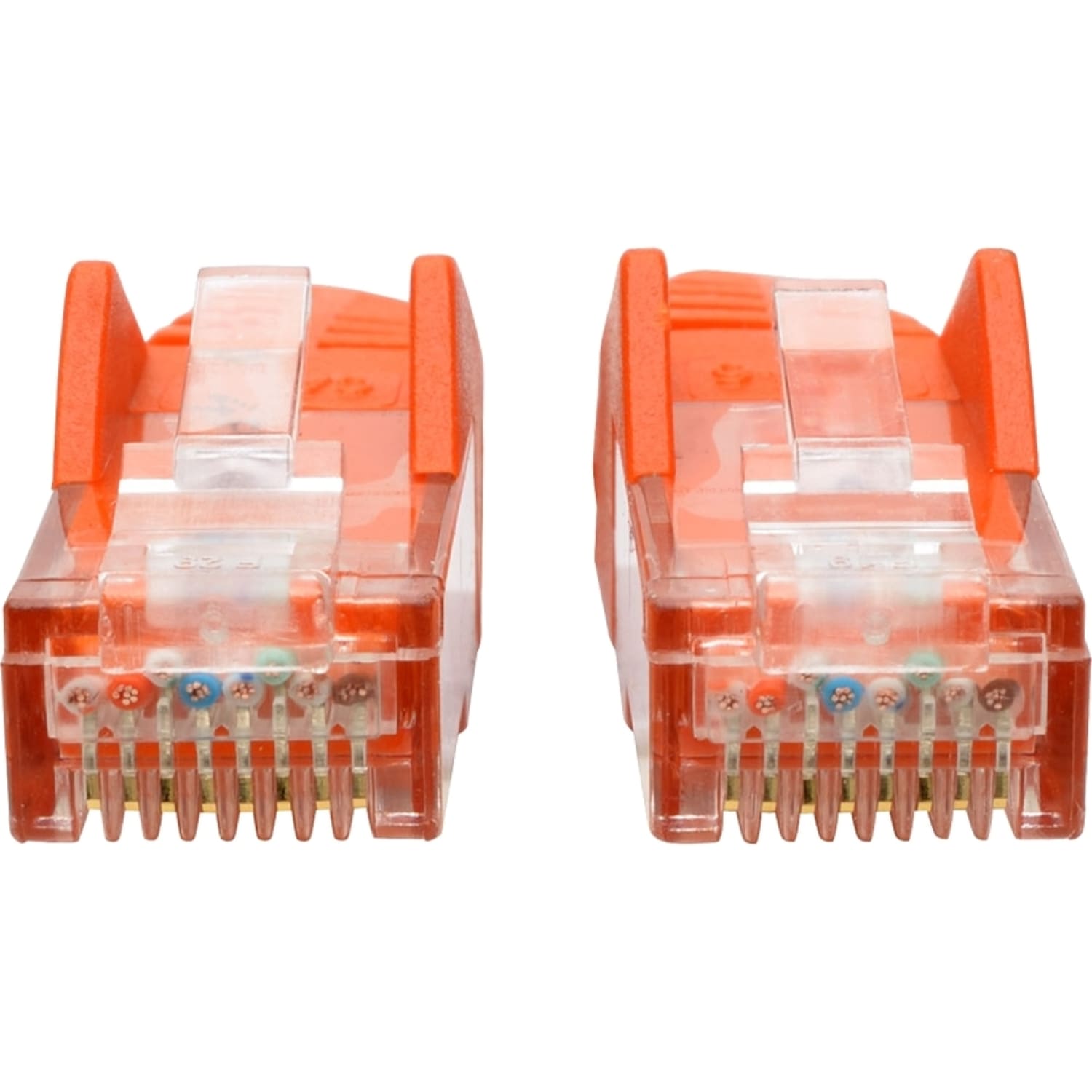 Tripp Lite Cat6 Gigabit Snagless Molded UTP Ethernet Cable, RJ45 M/M PoE, Orange, 6 ft (1.83 m) - Image 4