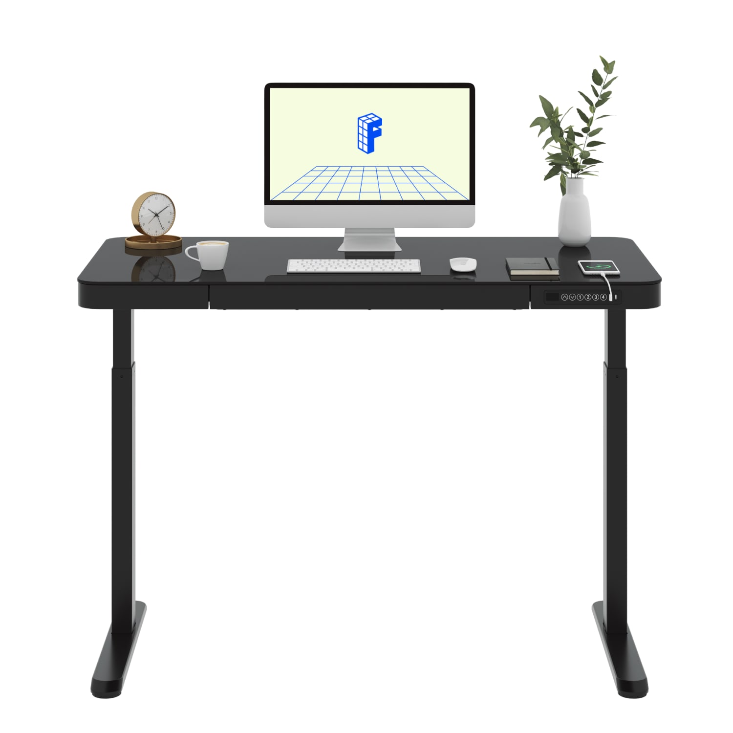 Flexispot EG9 48inW Electric Adjustable Height Standing Desk, Black - Image 5