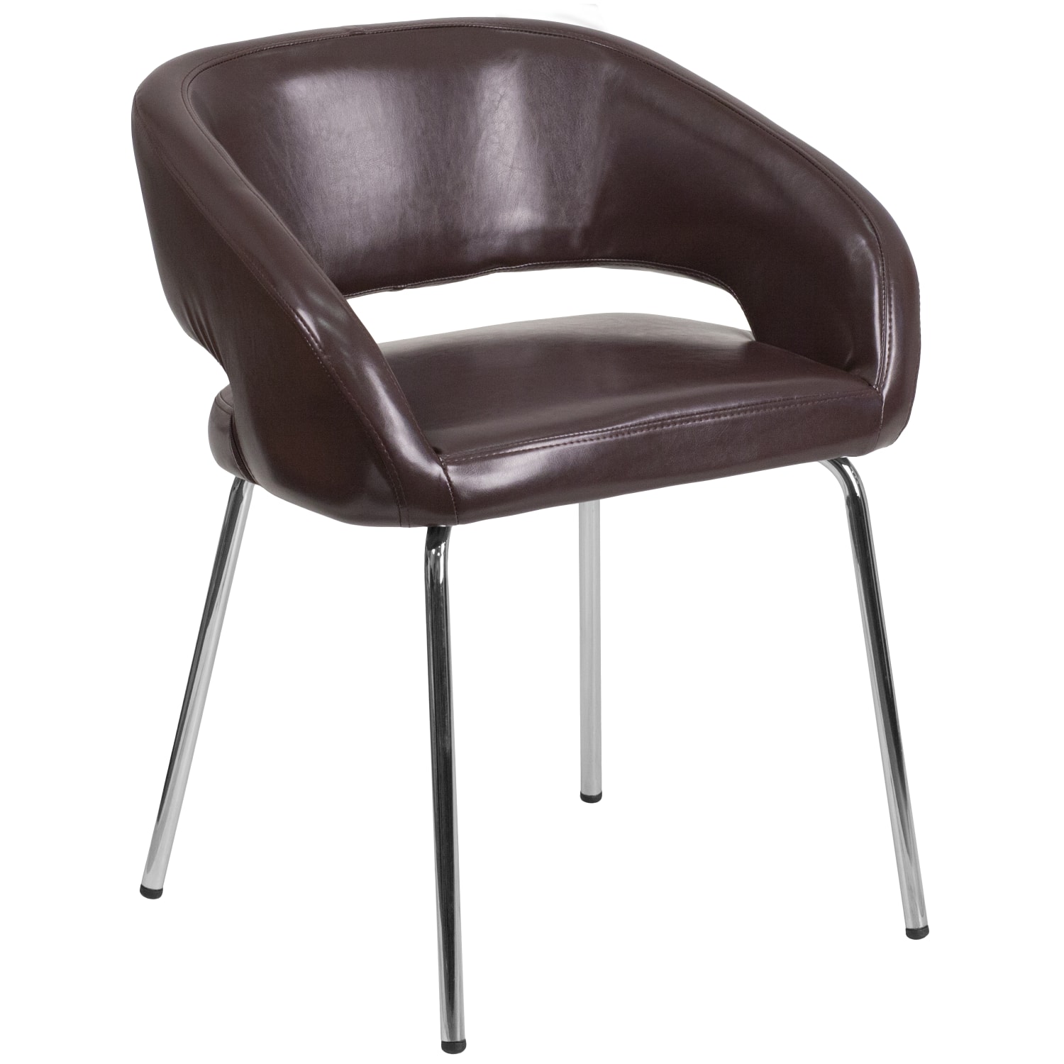 Flash Furniture Fusion Contemporary LeatherSoft Faux Leather Side Reception Chair BrownGray PopularChairscom Flash Furniture Fusion Contemporary LeatherSoft Faux Leather Side Reception Chair BrownGray PopularChairscom