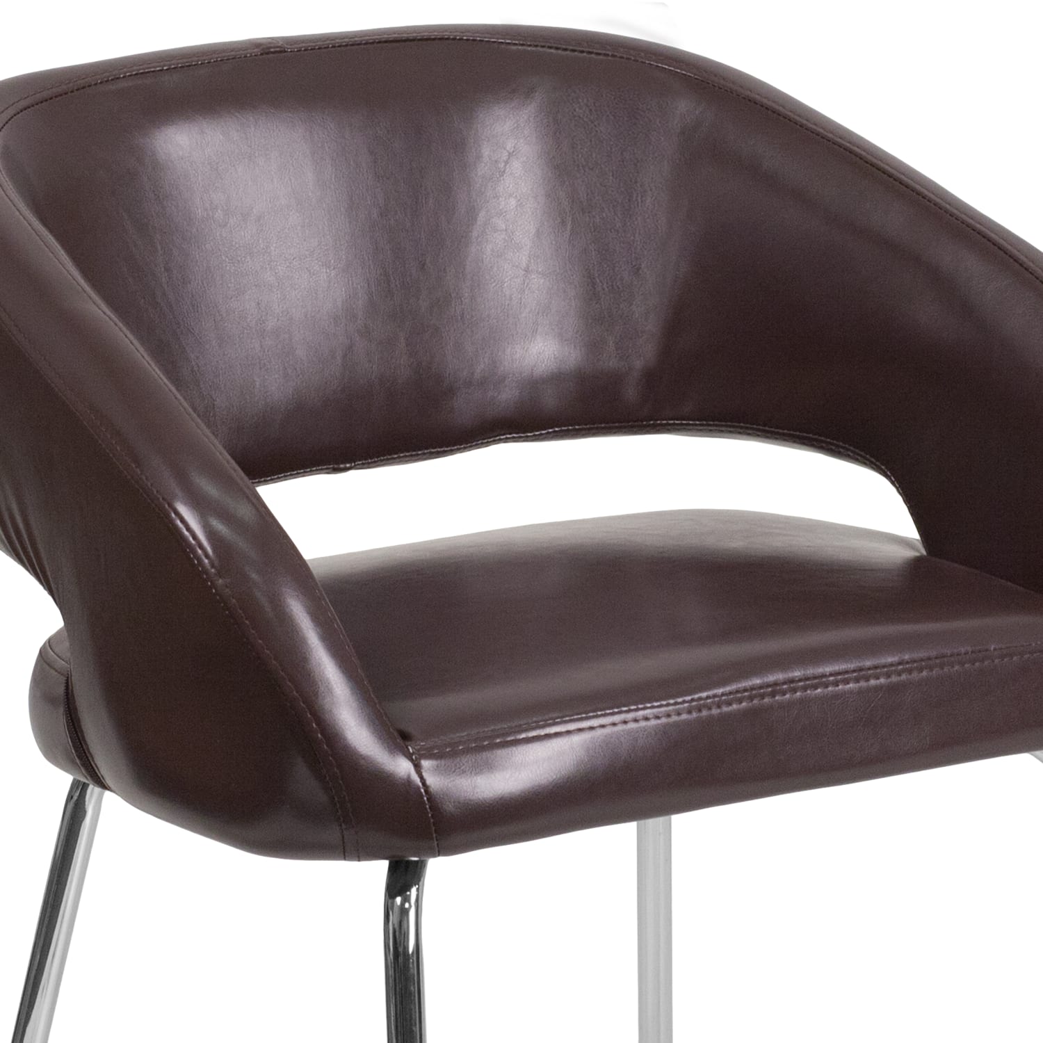 Flash Furniture Fusion Contemporary LeatherSoft Faux Leather Side Reception Chair BrownGray PopularChairscom Flash Furniture Fusion Contemporary LeatherSoft Faux Leather Side Reception Chair BrownGray PopularChairscom