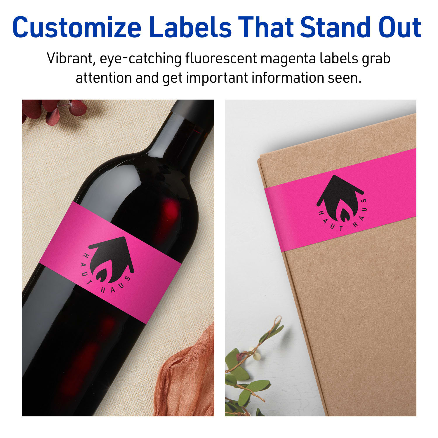 Avery Print-To-The-Edge Labels With Sure Feed Technology, 94232-NMP10, Rectangle, 1-3/4in x 7-3/4in, Matte Neon Magenta, Pack of 50 - Image 4
