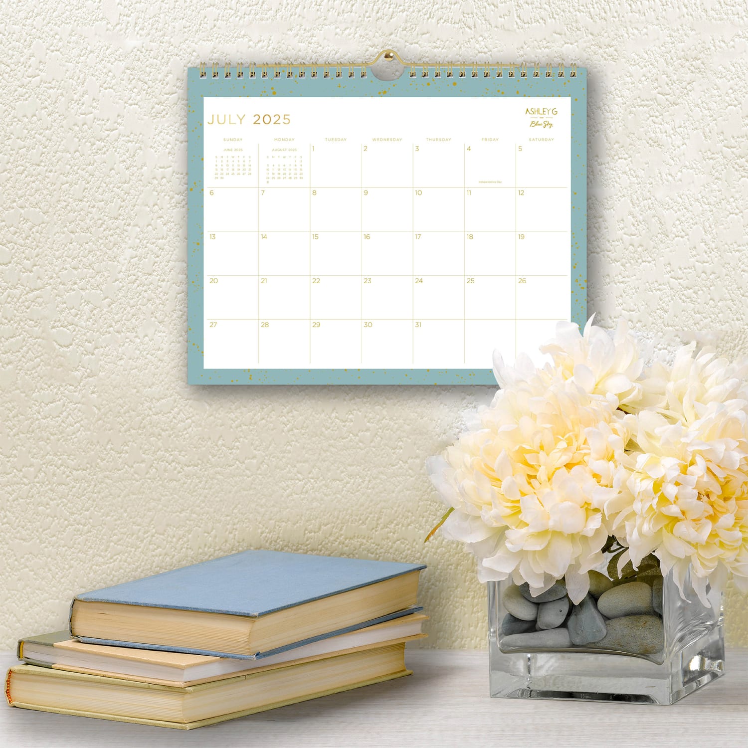 2025-2026 Blue Sky Monthly Wall Calendar, 8-3/4in x 11in, Splatter Dot Jade, July 2025 To June 2026, 149045 - Image 4