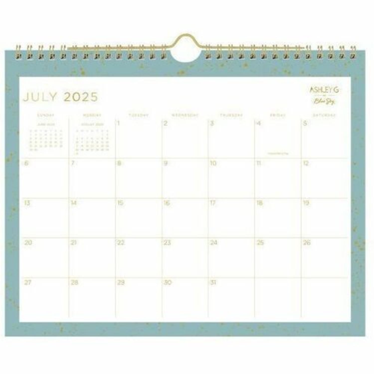 2025-2026 Blue Sky Monthly Wall Calendar, 8-3/4in x 11in, Splatter Dot Jade, July 2025 To June 2026, 149045 - Image 5