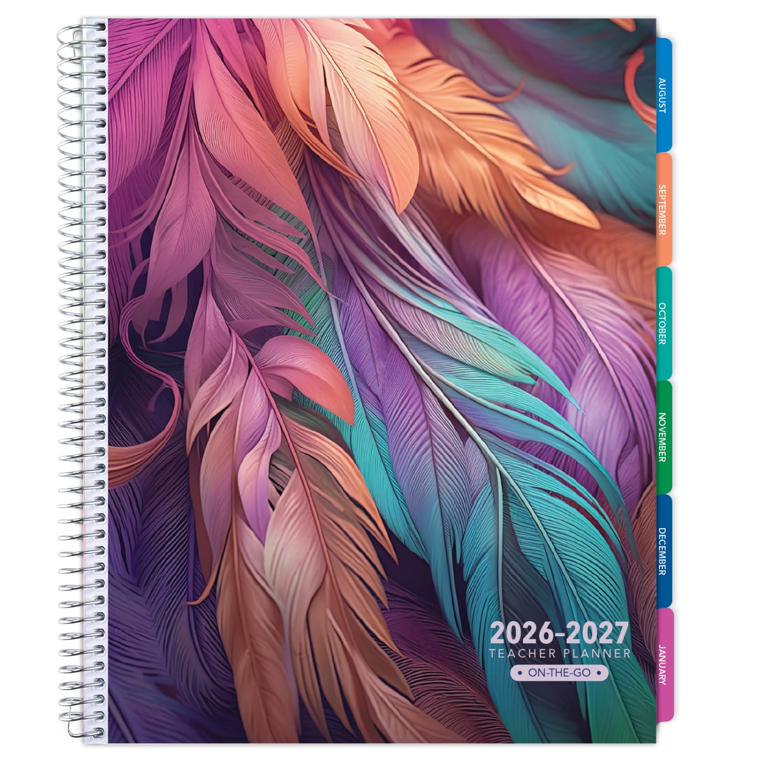 2026-2027 Excello Brands Weekly/Monthly Academic Year Teacher Planner, 8-1/2in x 11in, Pastel Peacock, August To July, Total Qty 1