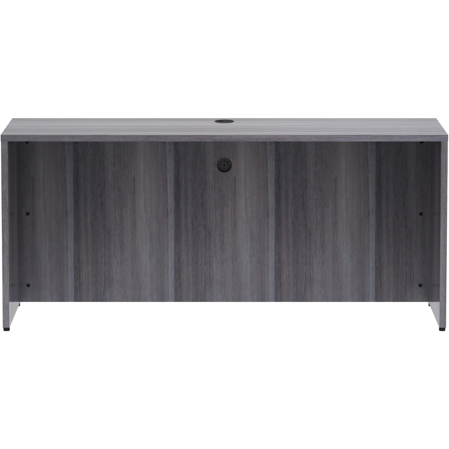 Lorell Essentials 66inW Computer Desk Credenza Shell, Weathered Charcoal/Silver Brush - Image 3