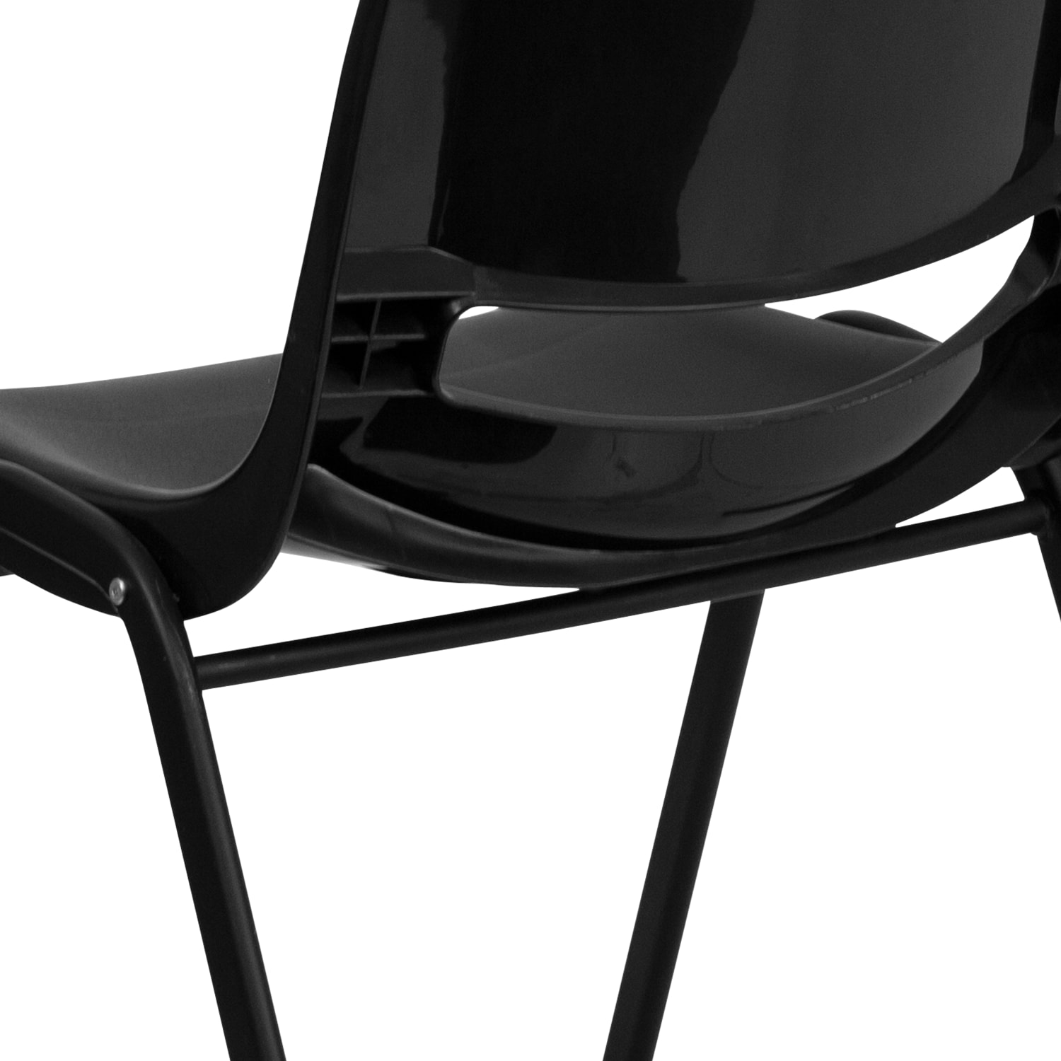 Flash Furniture Kids HERCULES 440 lb Capacity Ergonomic Shell Stack Chair With 14in Seat Height Black PopularChairscom