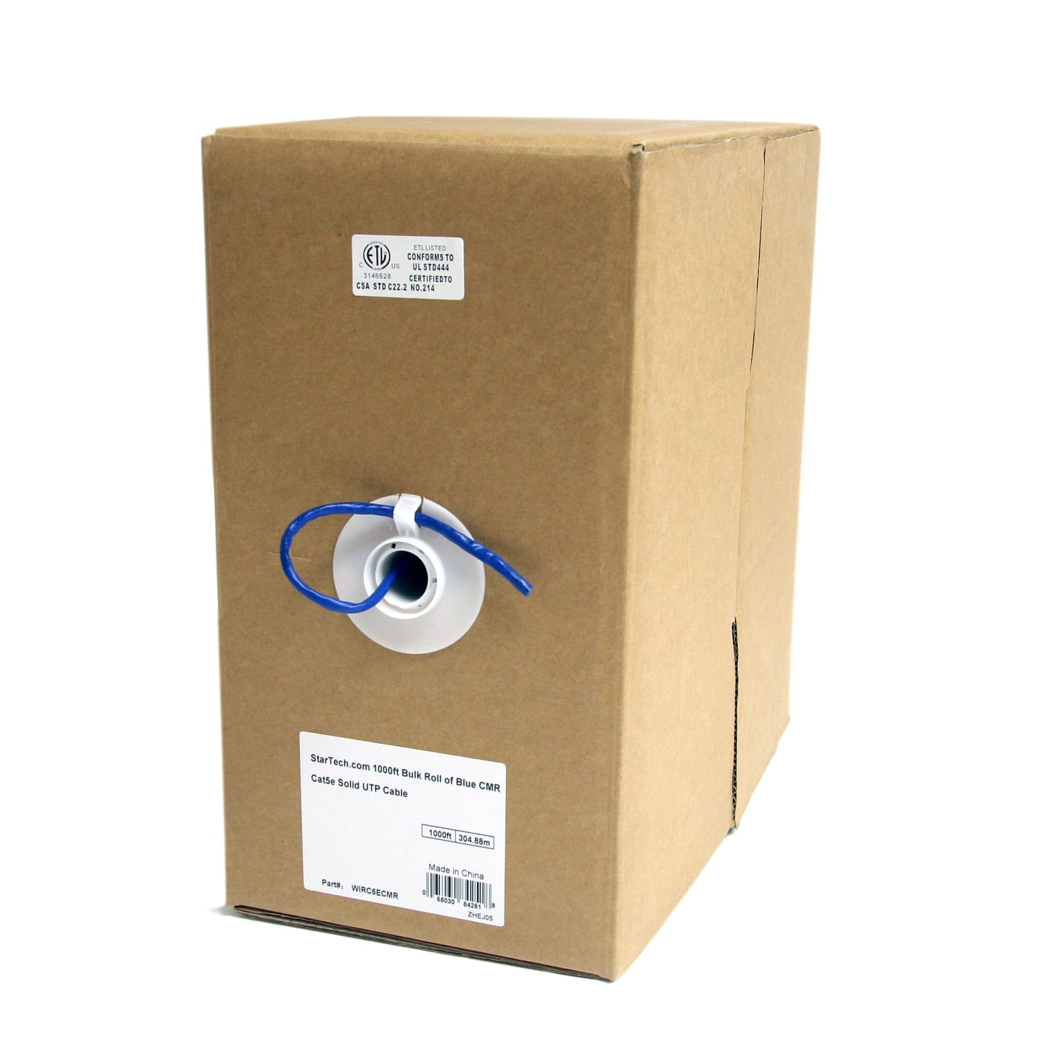 StarTech.com 1000 ft Bulk Roll of Blue CMR Cat5e Solid UTP Cable - Image 3