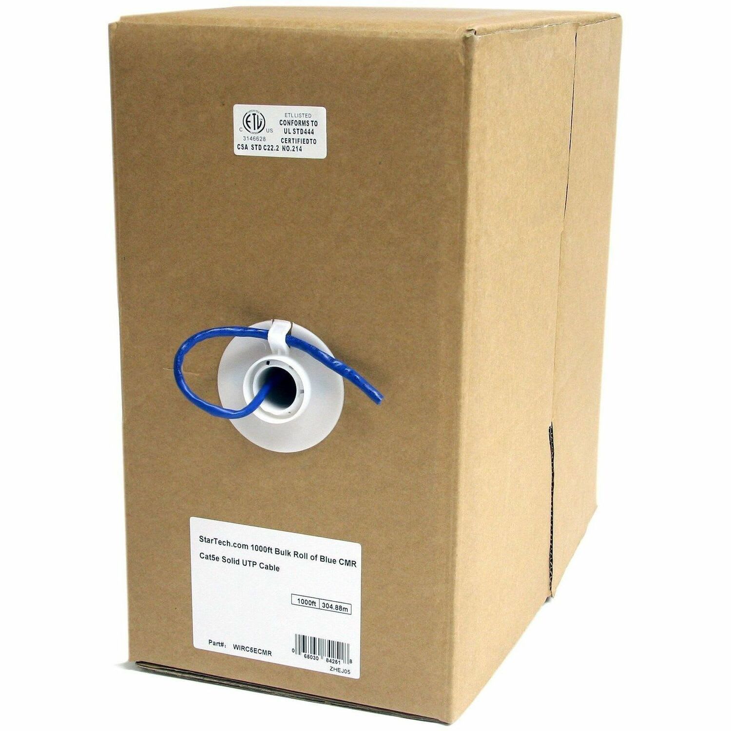 StarTech.com 1000 ft Bulk Roll of Blue CMR Cat5e Solid UTP Cable - Image 4