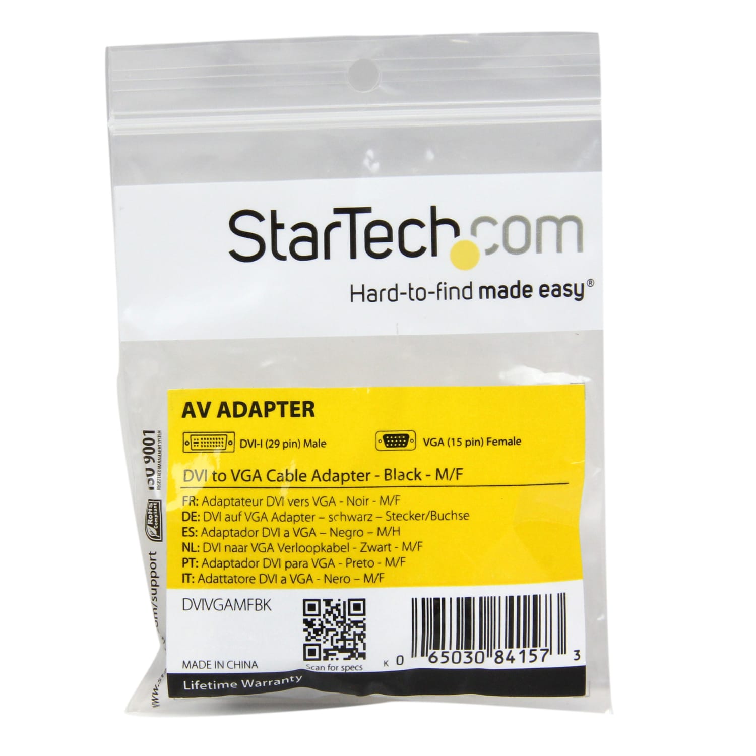 StarTech.com DVI to VGA Cable Adapter - Black - M/F - Connect your VGA Display to a DVI-I source - 6ft dvi to vga adapter - dvi male to vga female adapter - dvi to vga display adapter - Image 6