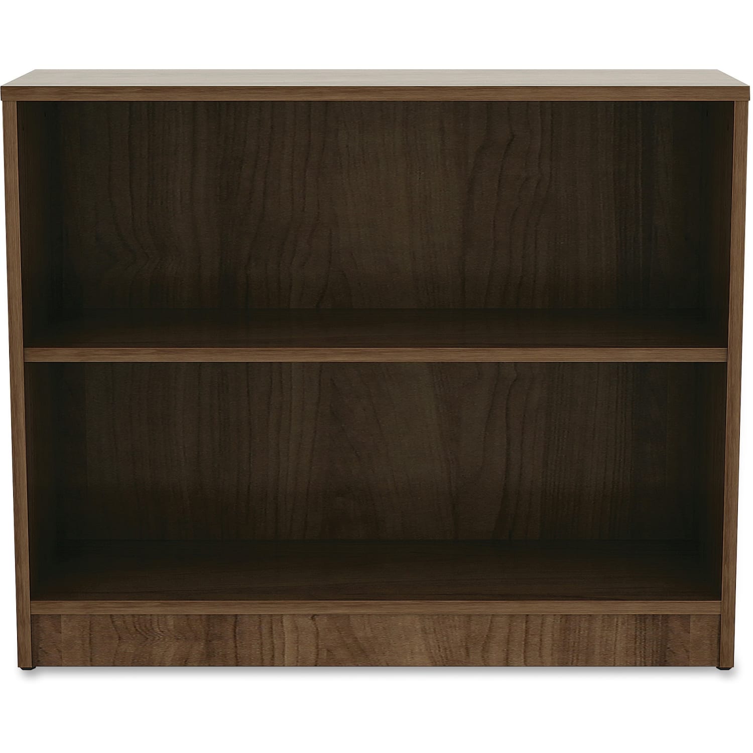 Lorell 30inH 2-Shelf Bookcase, Walnut - Image 3
