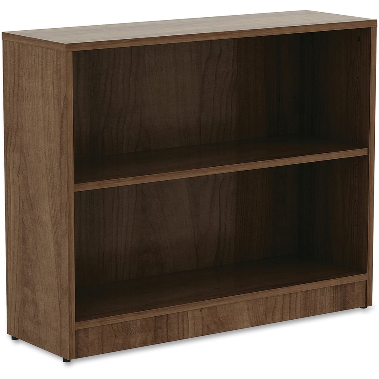 Lorell 30inH 2-Shelf Bookcase, Walnut - Image 6
