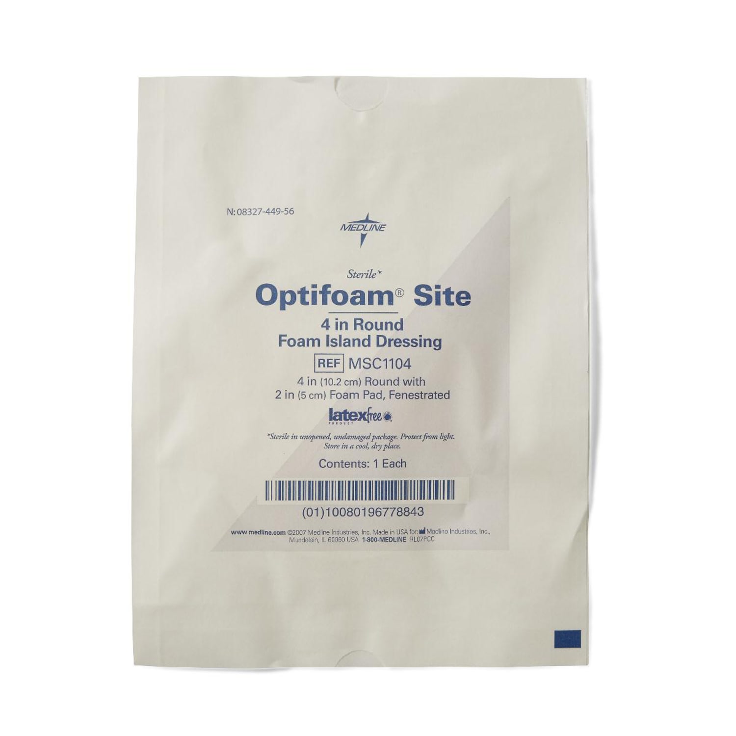 Medline Optifoam Site Dressings, 4in, White, Pack Of 30 - Image 3