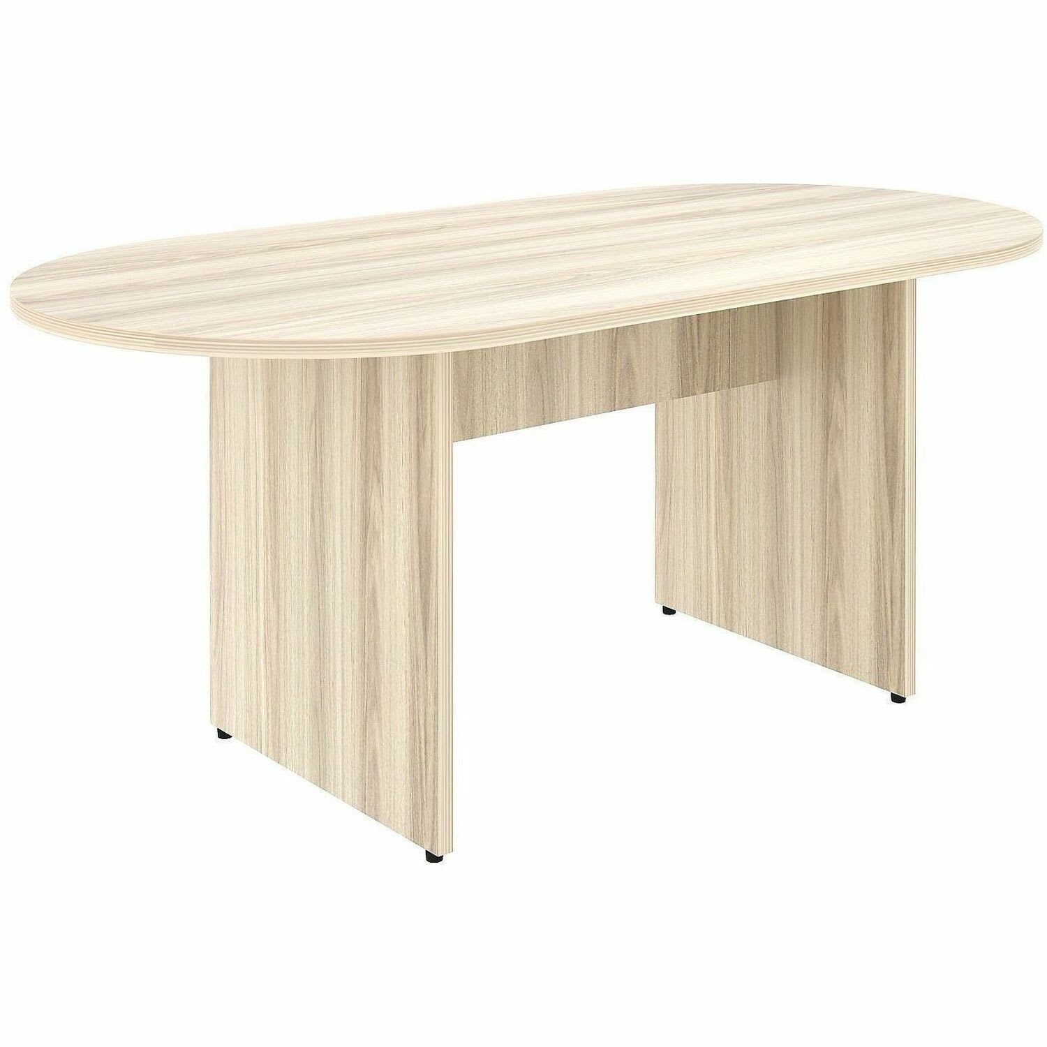 Lorell Essentials Oval Conference Table, 29.5inH x 72inW x 36inD, Modern Elm/Mahogany, 66370