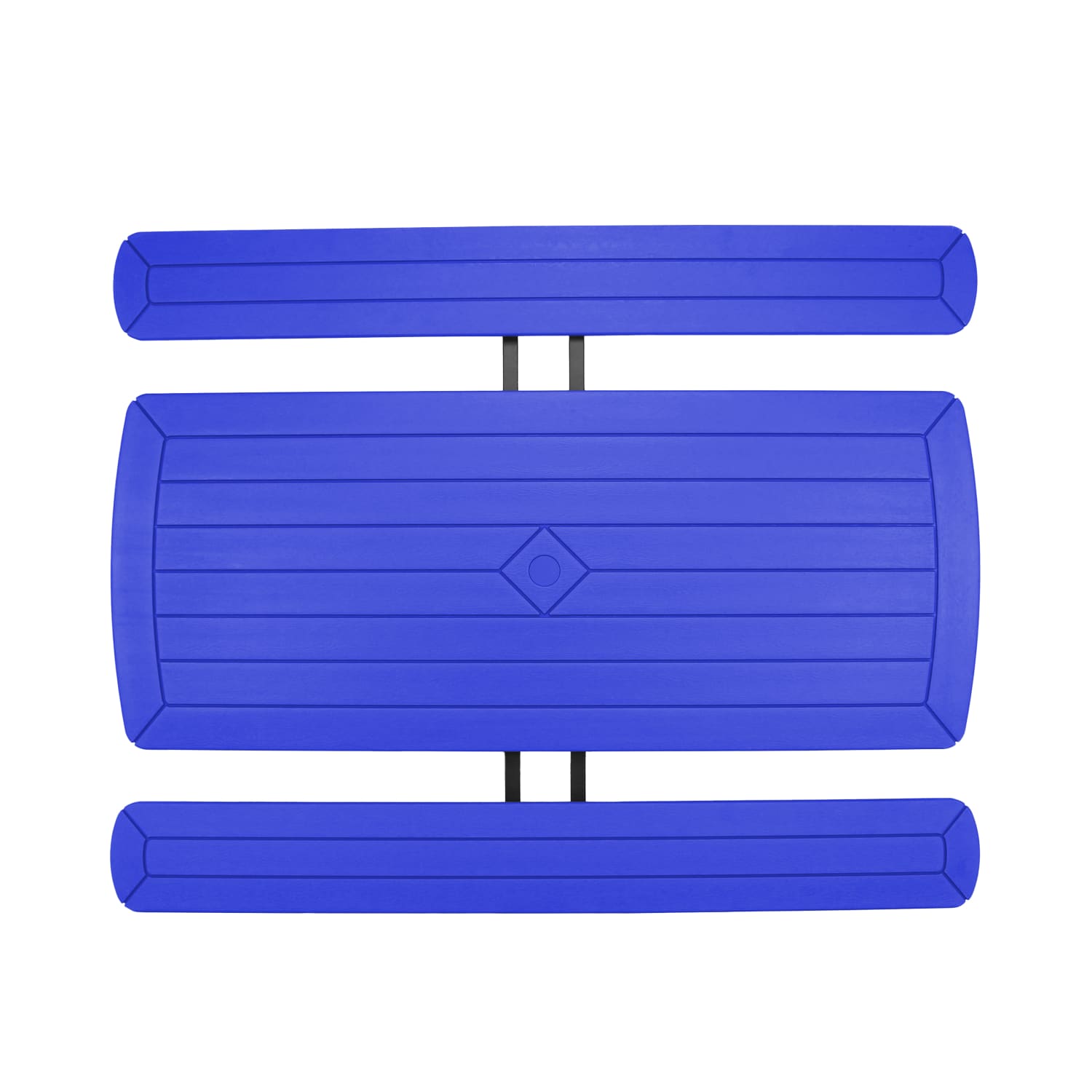 National Public Seating Blow-Molded Plastic Folding Picnic Table, 29-1/2inH x 72inW x 57inD, Blue - Image 6