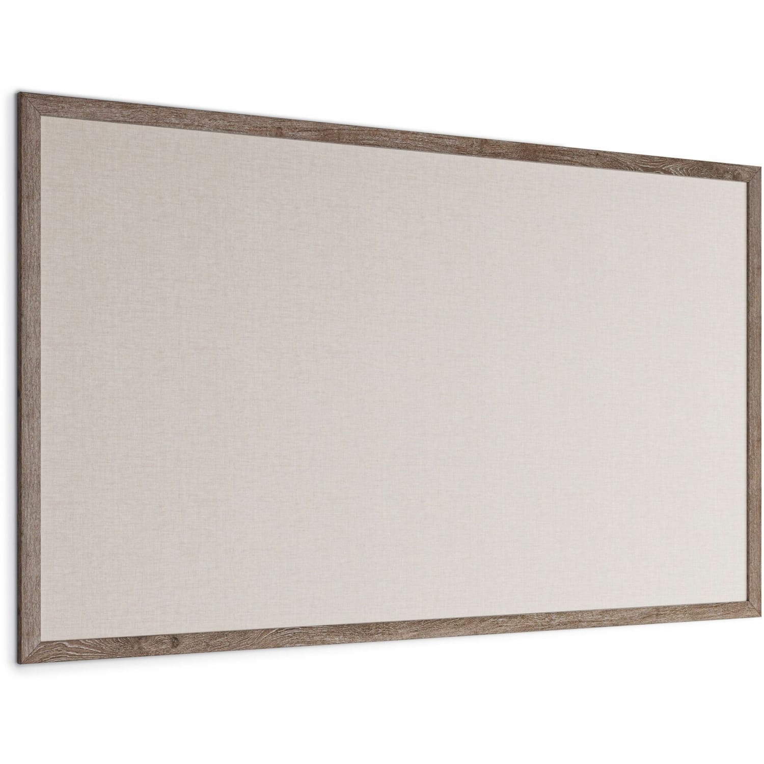 U Brands Linen Bulletin Board, 72in X 47in, Brown Rustic Wood Frame - Image 6