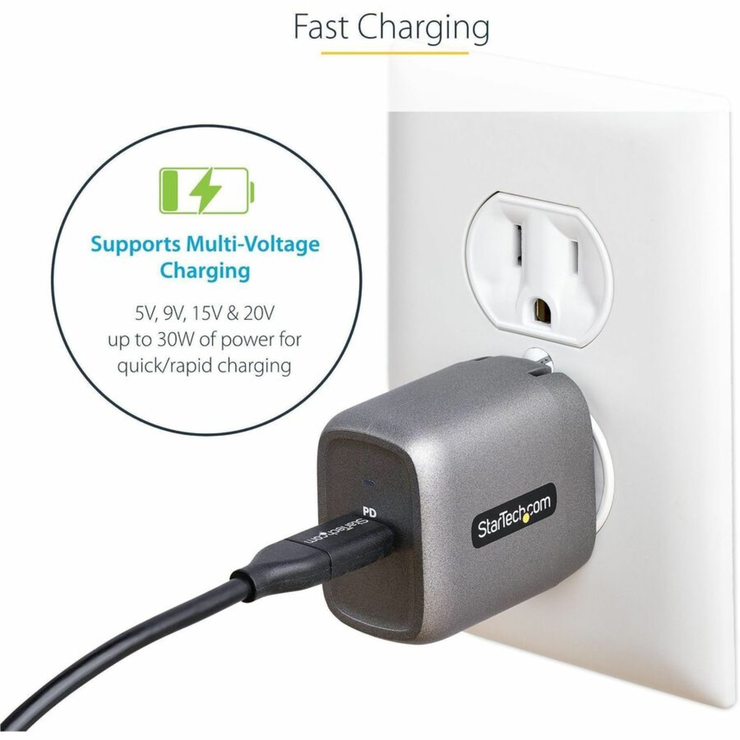 StarTech.com 30W USB-C Wall Charger - Image 4